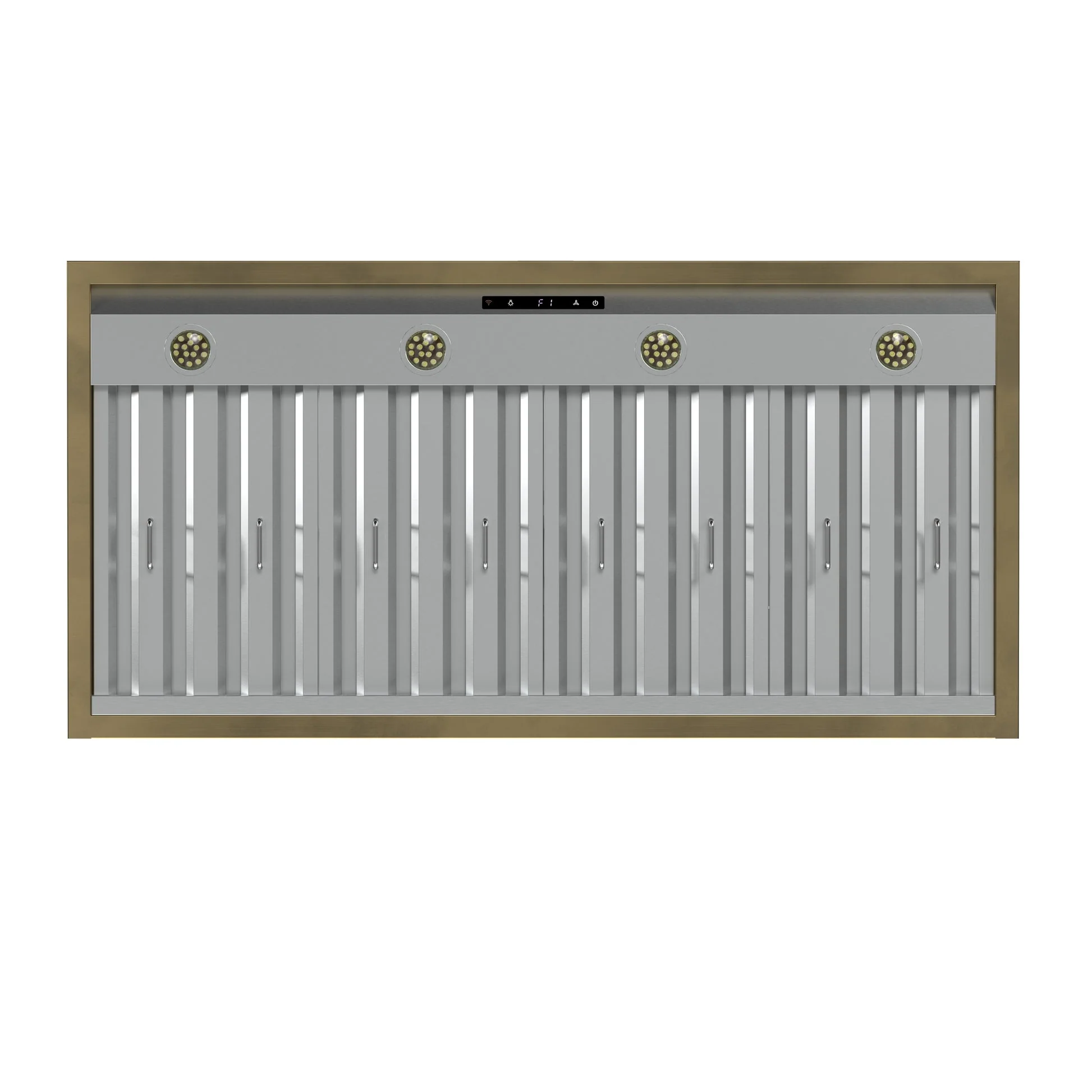 Forno Vittorio 48" Wall Mount Range Hood – Antique Brass Trim, 424 CFM, Remote Control, LED Lighting & Dishwasher-Safe Filters - Image 8