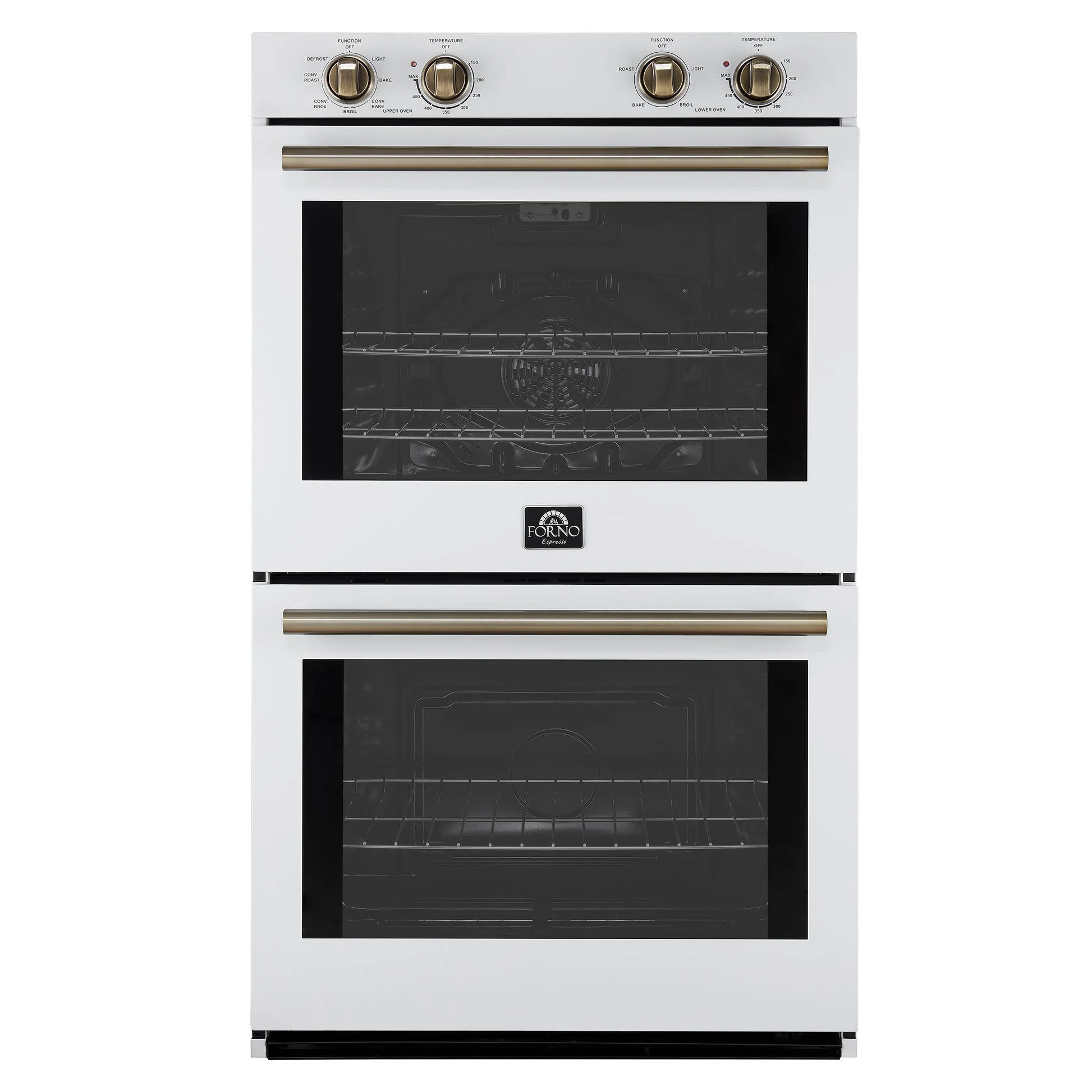 Forno Vomero 30" Double Wall Oven – 10 cu.ft, 7100W Convection, Mechanical Controls & Steam Clean