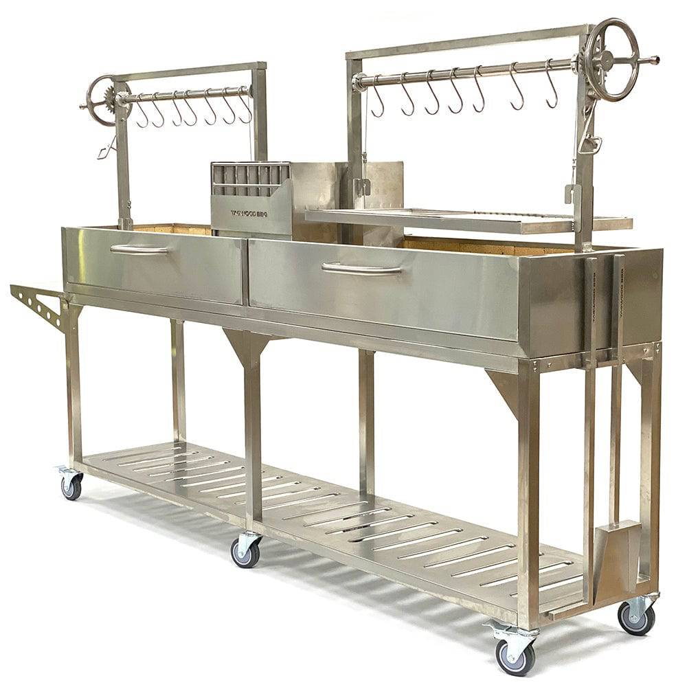 Tagwood BBQ Double Argentine Santa Maria Wood Fire & Charcoal Gaucho Grill | BBQ04SS - PRE-ORDER - Image 4
