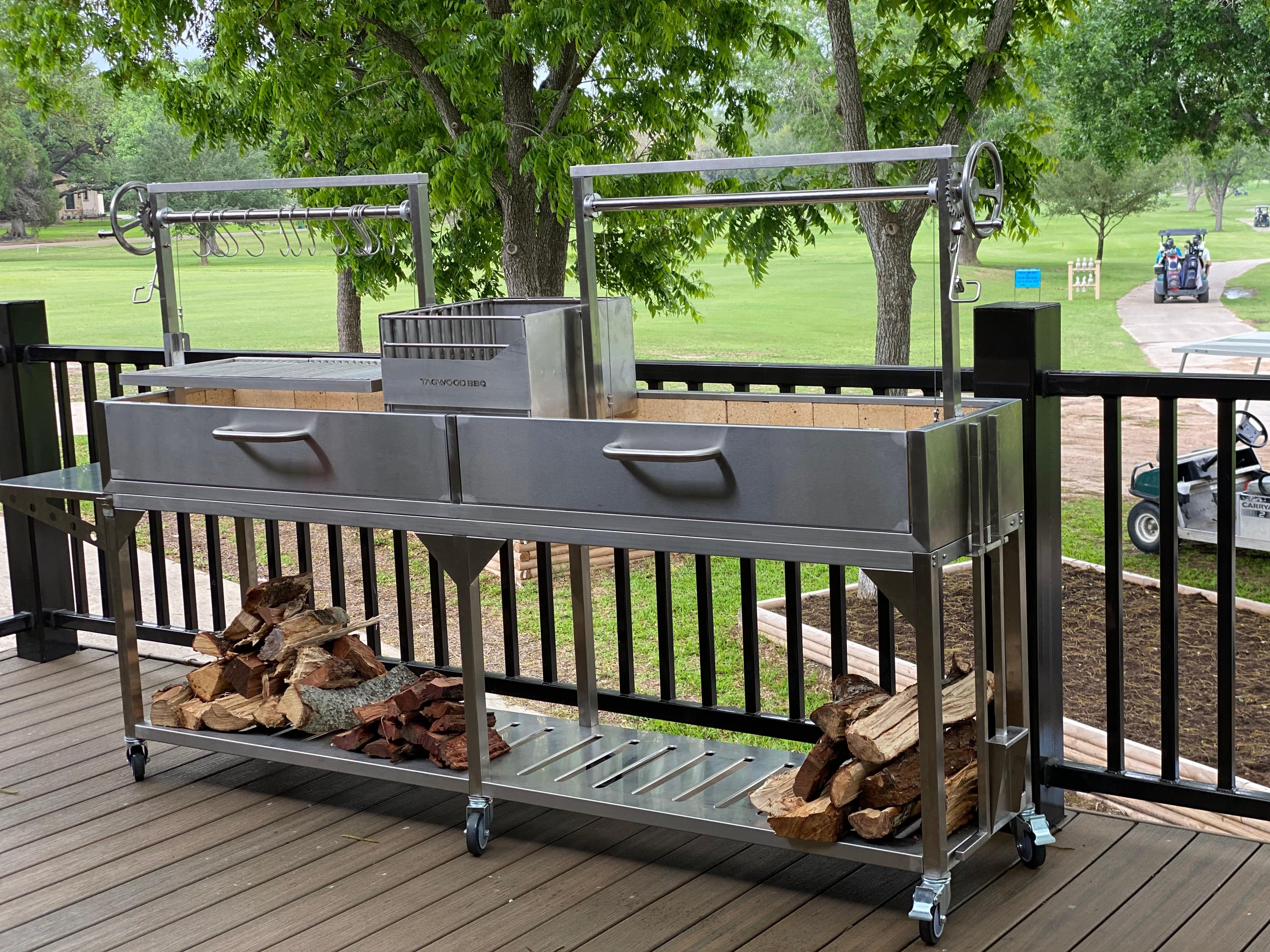 Tagwood BBQ Double Argentine Santa Maria Wood Fire & Charcoal Gaucho Grill | BBQ04SS - PRE-ORDER - Image 5