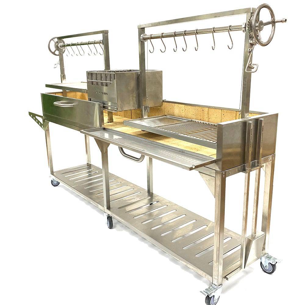 Tagwood BBQ Double Argentine Santa Maria Wood Fire & Charcoal Gaucho Grill | BBQ04SS - PRE-ORDER - Image 7