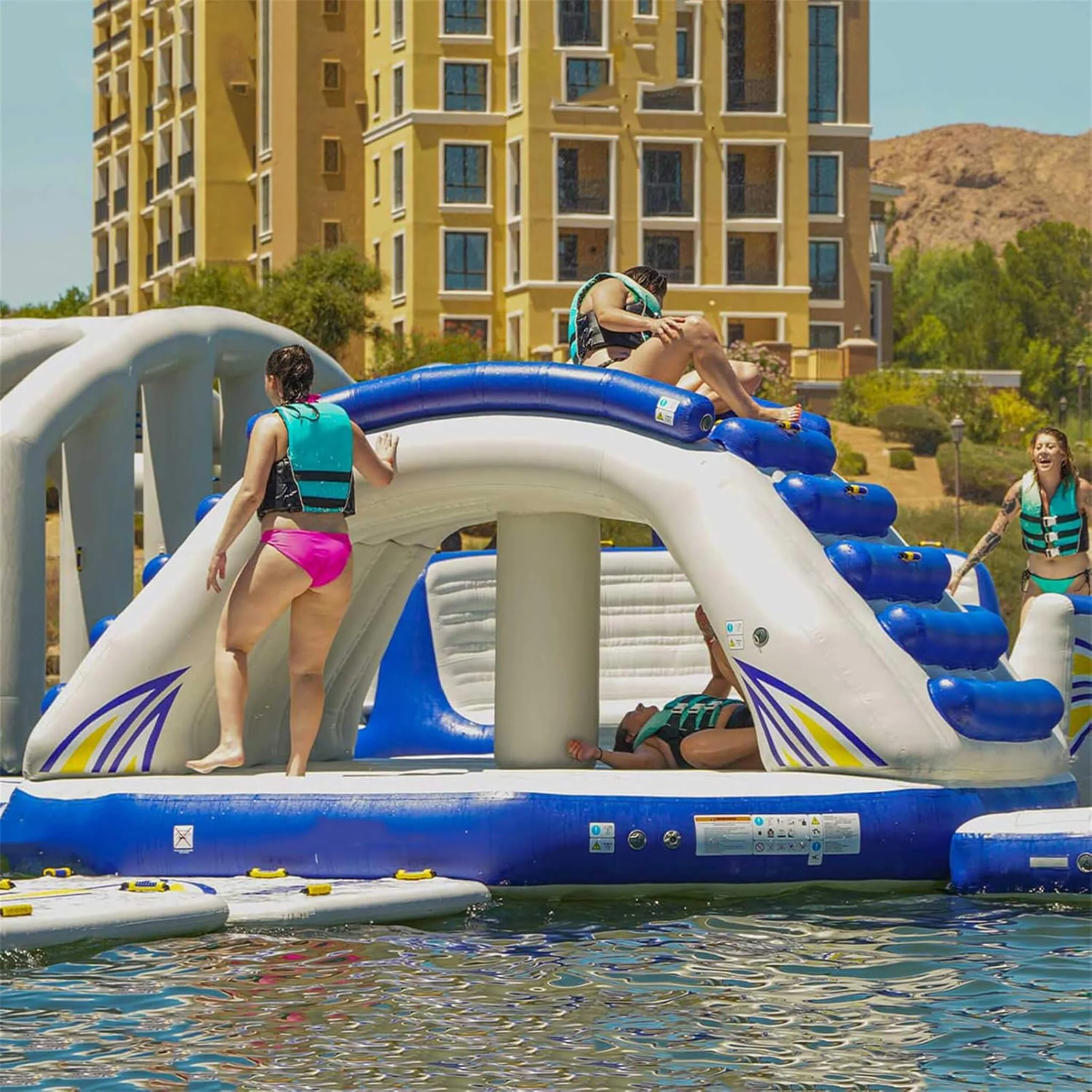 Giant Inflatable Water Climbing Obstacle Course With Air Pump (SAK87625) - Image 3