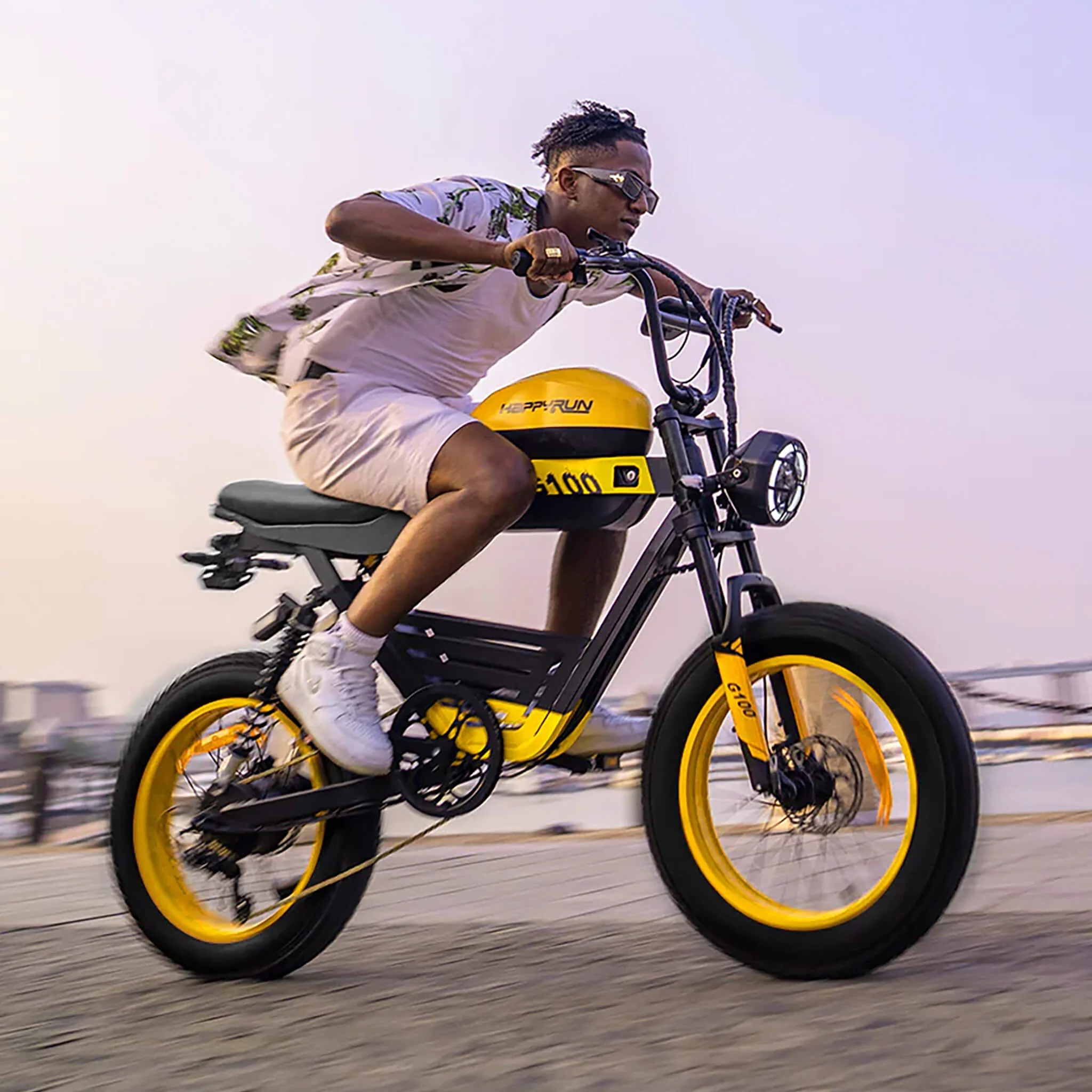HappyRun G100 (G100 Pro) Long Distance Electric Fat Tire Bike Motorcycle (SAK95715) - Image 17