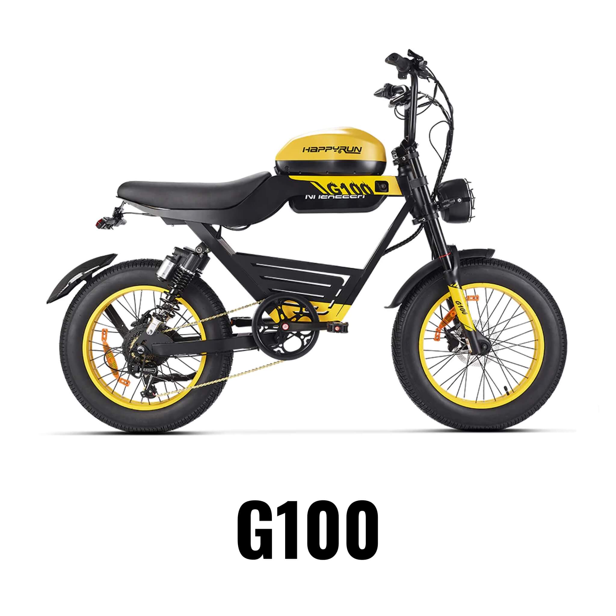 HappyRun G100 (G100 Pro) Long Distance Electric Fat Tire Bike Motorcycle (SAK95715) - Image 4