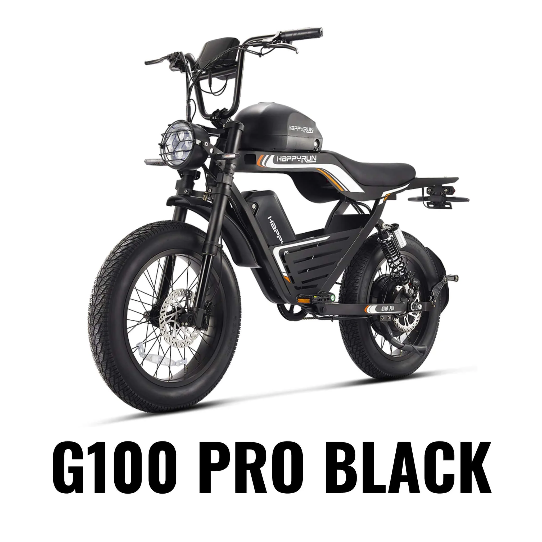 HappyRun G100 (G100 Pro) Long Distance Electric Fat Tire Bike Motorcycle (SAK95715) - Image 5