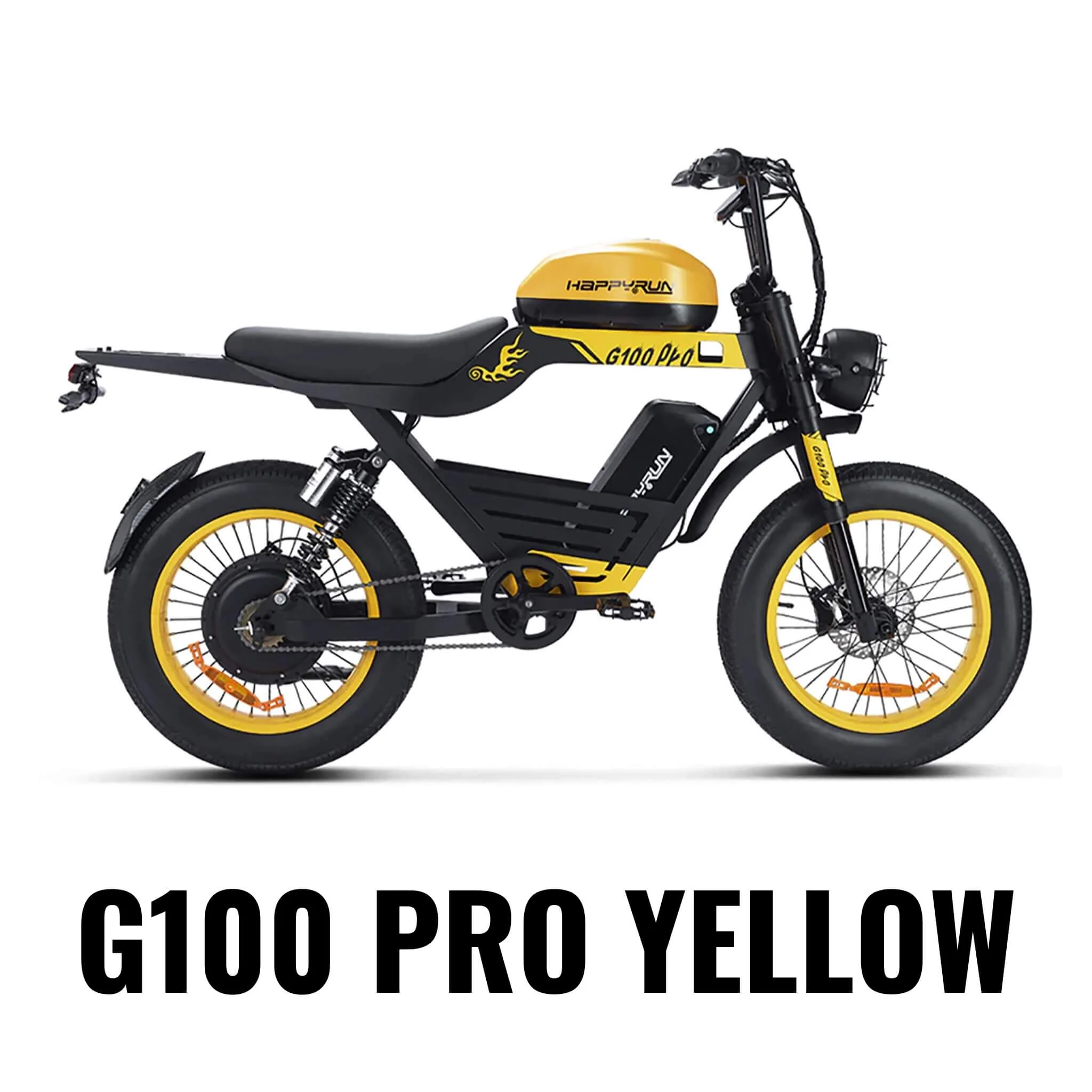 HappyRun G100 (G100 Pro) Long Distance Electric Fat Tire Bike Motorcycle (SAK95715) - Image 6