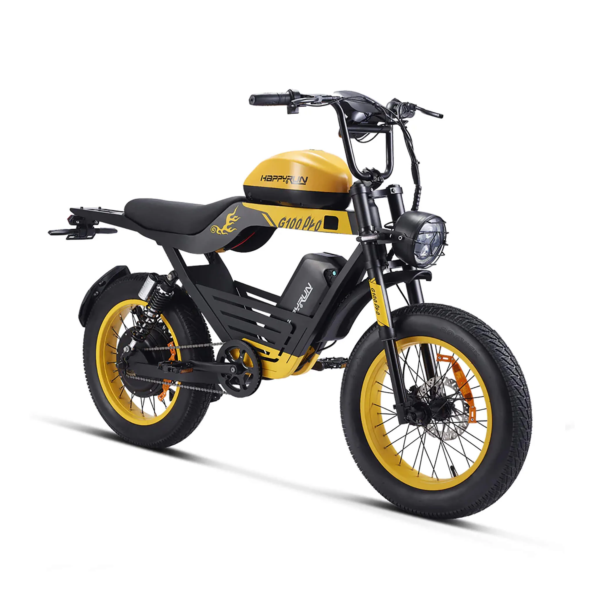 HappyRun G100 (G100 Pro) Long Distance Electric Fat Tire Bike Motorcycle (SAK95715) - Image 8