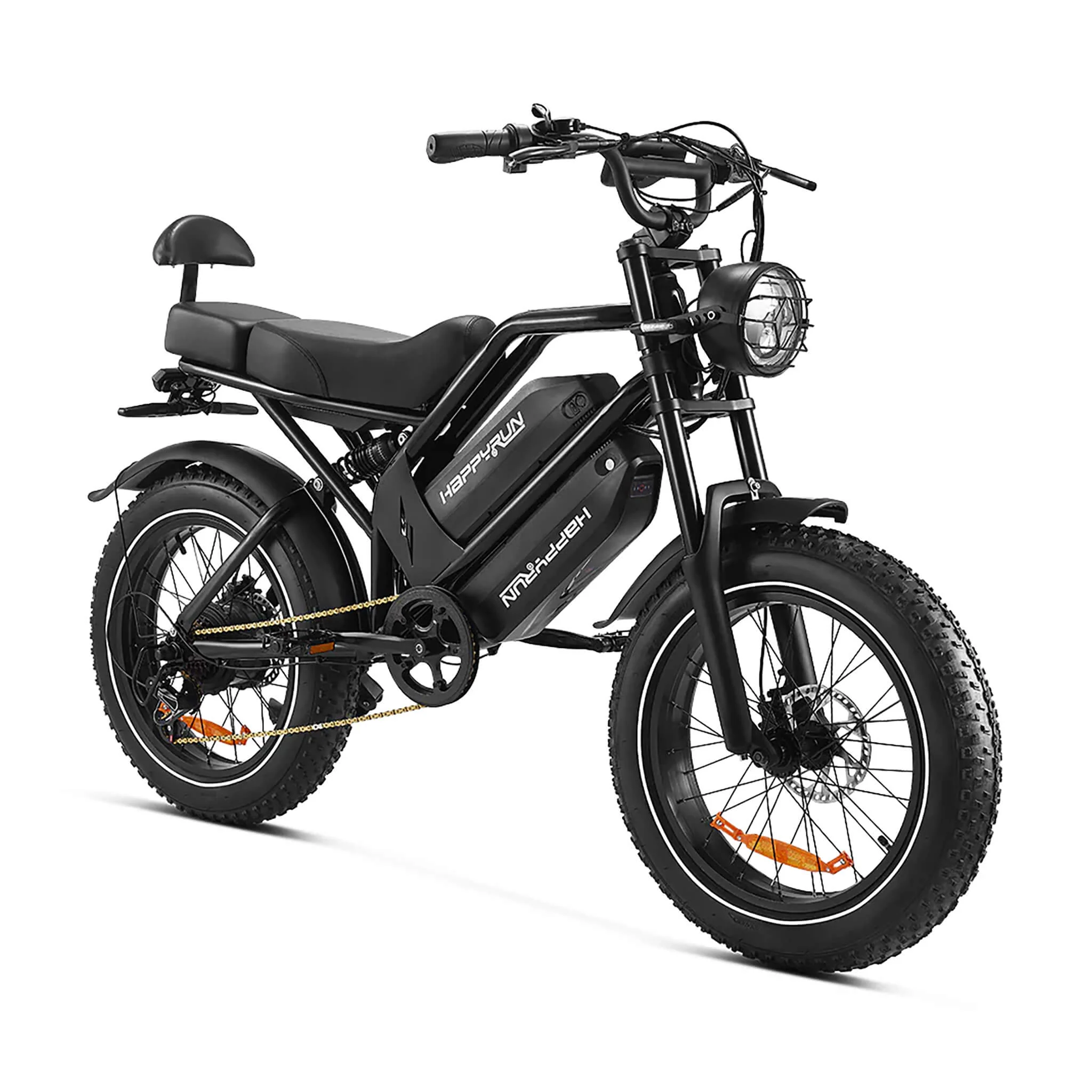 HappyRun G70 Long Distance Dual Battery Electric Fat Tire Cargo Bike, 1000W (SAK81369) - Image 21