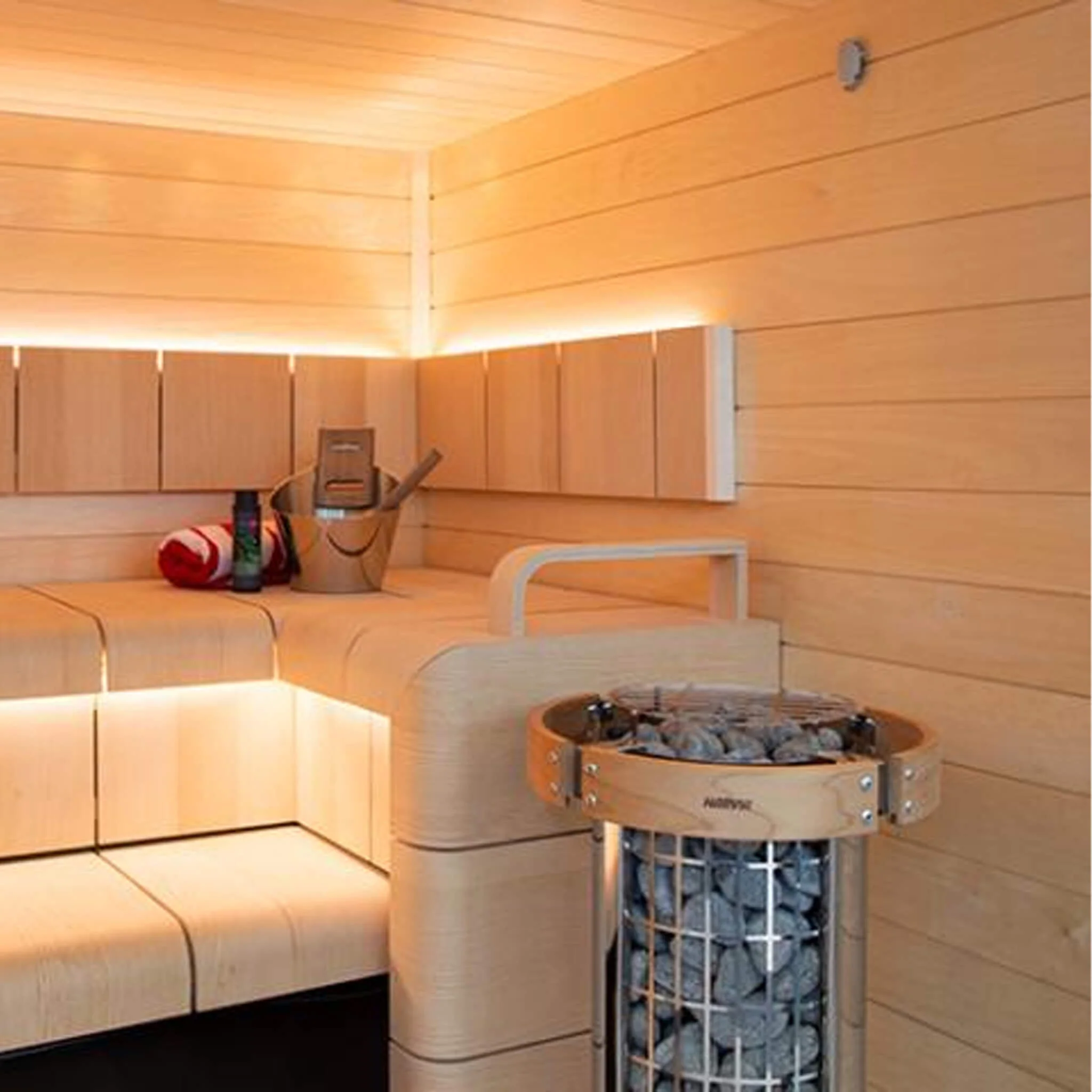 Harvia Cilindro Modern Steel Pillar Style Sauna Heater W/ Sauna Stones [PC60/80/90] (SAK84937) - Image 4