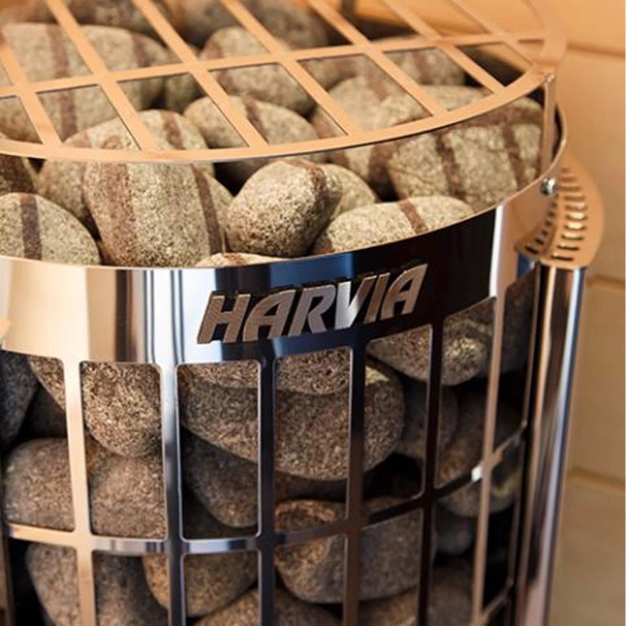 Harvia Cilindro Modern Steel Pillar Style Sauna Heater W/ Sauna Stones [PC60/80/90] (SAK84937) - Image 5