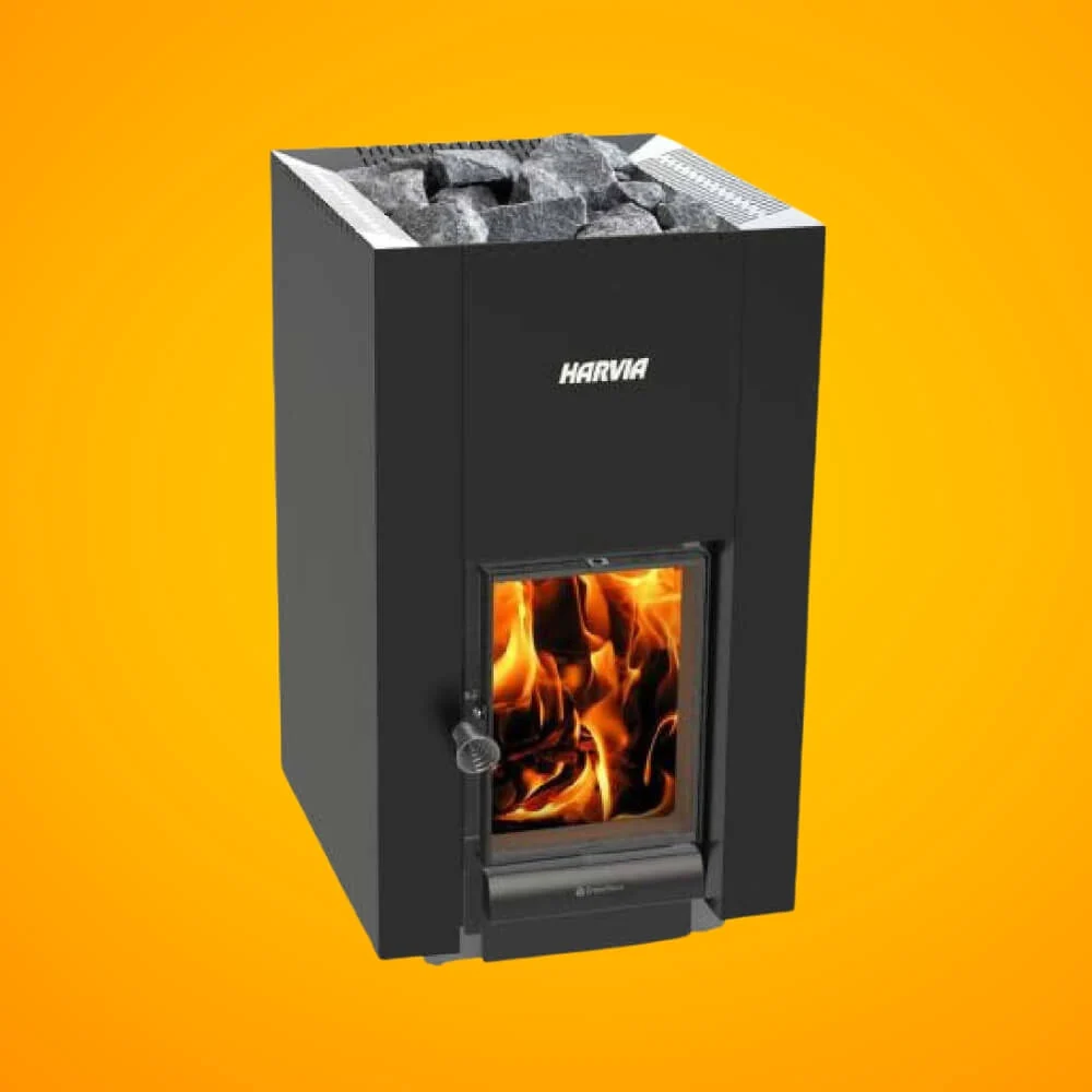 Harvia Greenflame 22 Linear Wood Sauna Stove With Sauna Stones, 15.7KW [WKLI22GM] (SAK62094) - Image 5