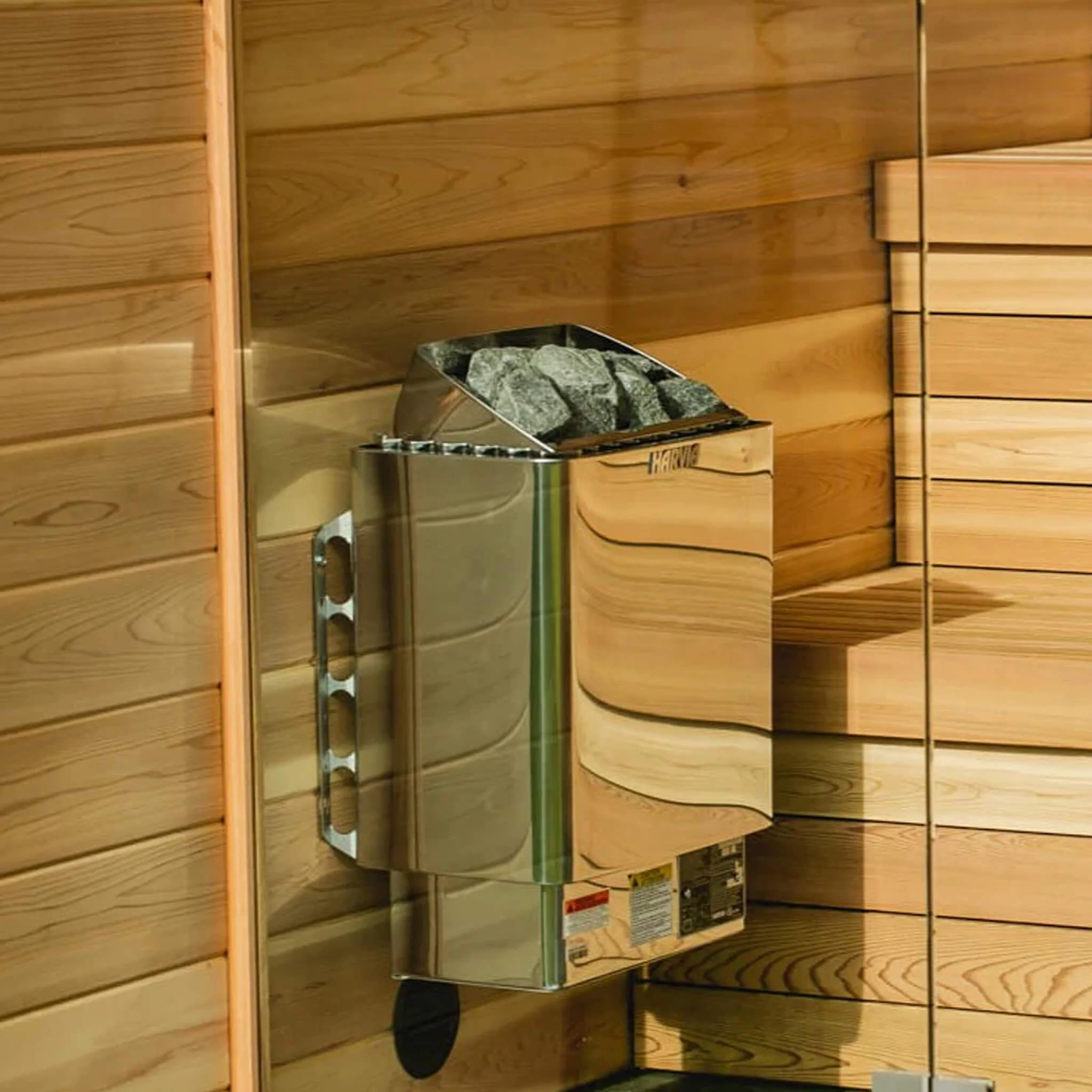 Harvia KIP60W 6KW UL Certified Electric Sauna Heater With Xenio CX170 Digital WIFI Control & Sauna Stones (SAK34791) - Image 6