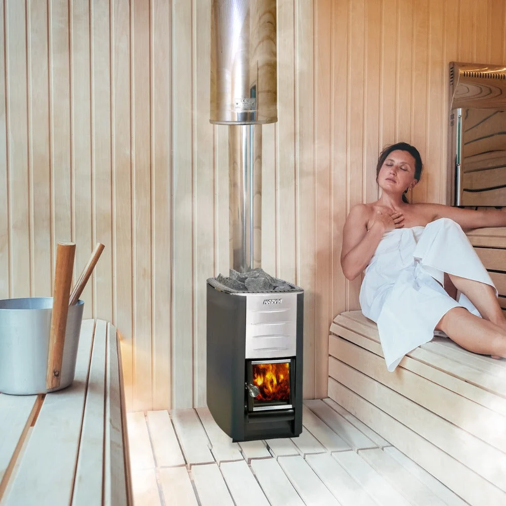 Harvia M3 Premium Wood-Burning Sauna Heater Stove With Sauna Stones, 16.5KW [WKM3] (SAK41720) - Image 5