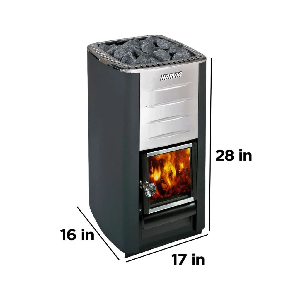 Harvia M3 Wood-Burning Sauna Heater & Chimney Kit, 16.5KW [WKM3] (SAK90867) - Image 8