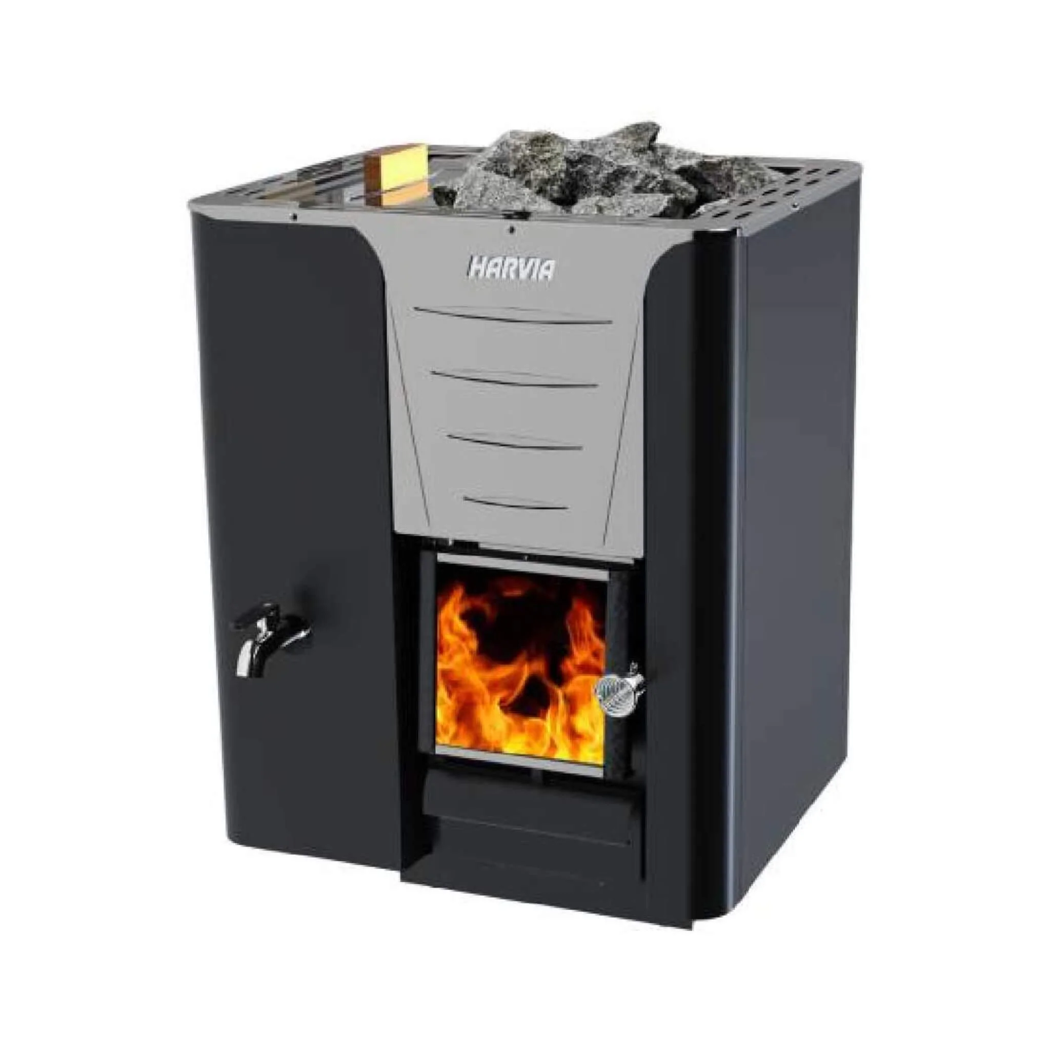 Harvia Pro 20 LS/RS Sauna Wood Stove With Water Tank & Sauna Stones, 24.1KW [WK200LS/RS] (SAK27456) - Image 3