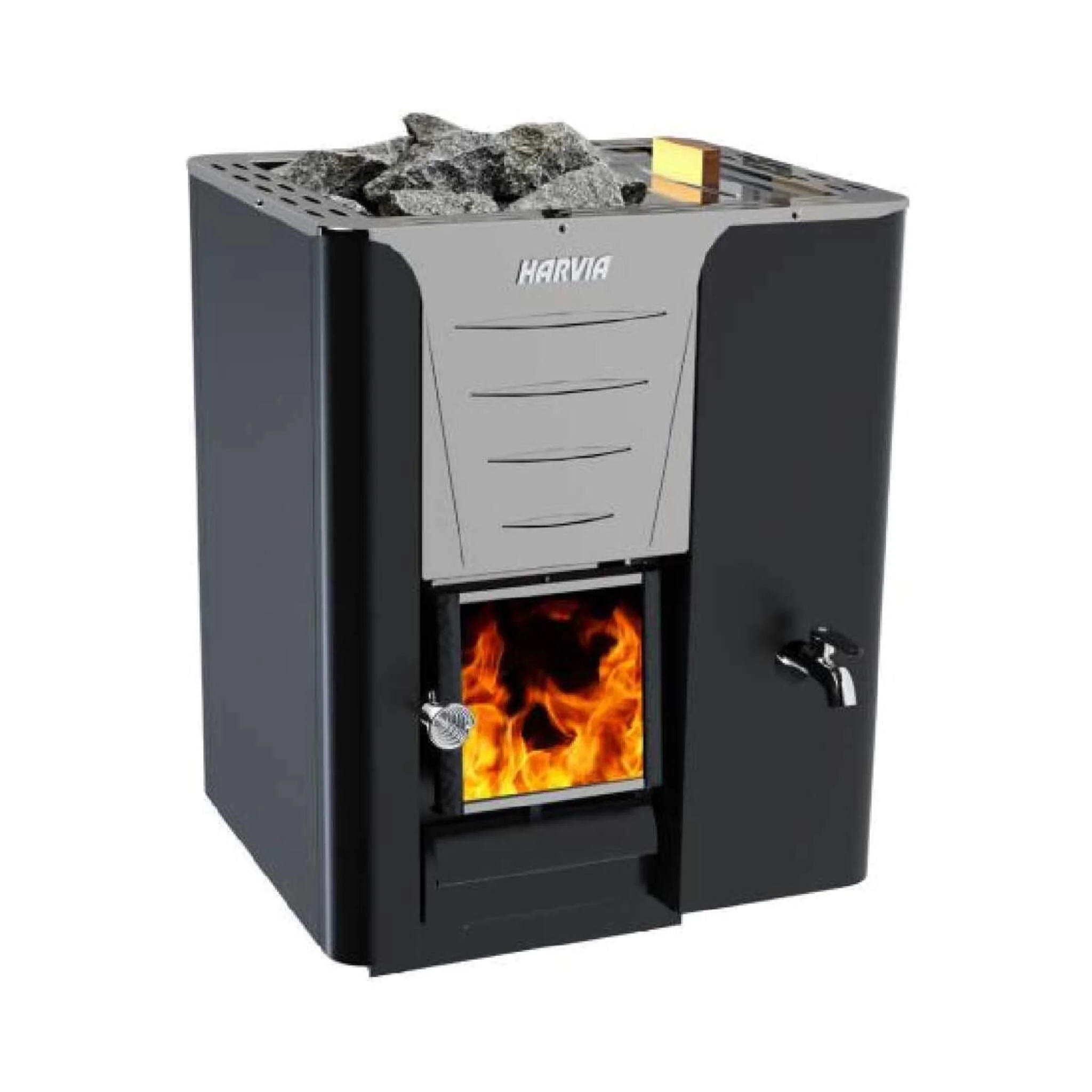 Harvia Pro 20 LS/RS Sauna Wood Stove With Water Tank & Sauna Stones, 24.1KW [WK200LS/RS] (SAK27456) - Image 4