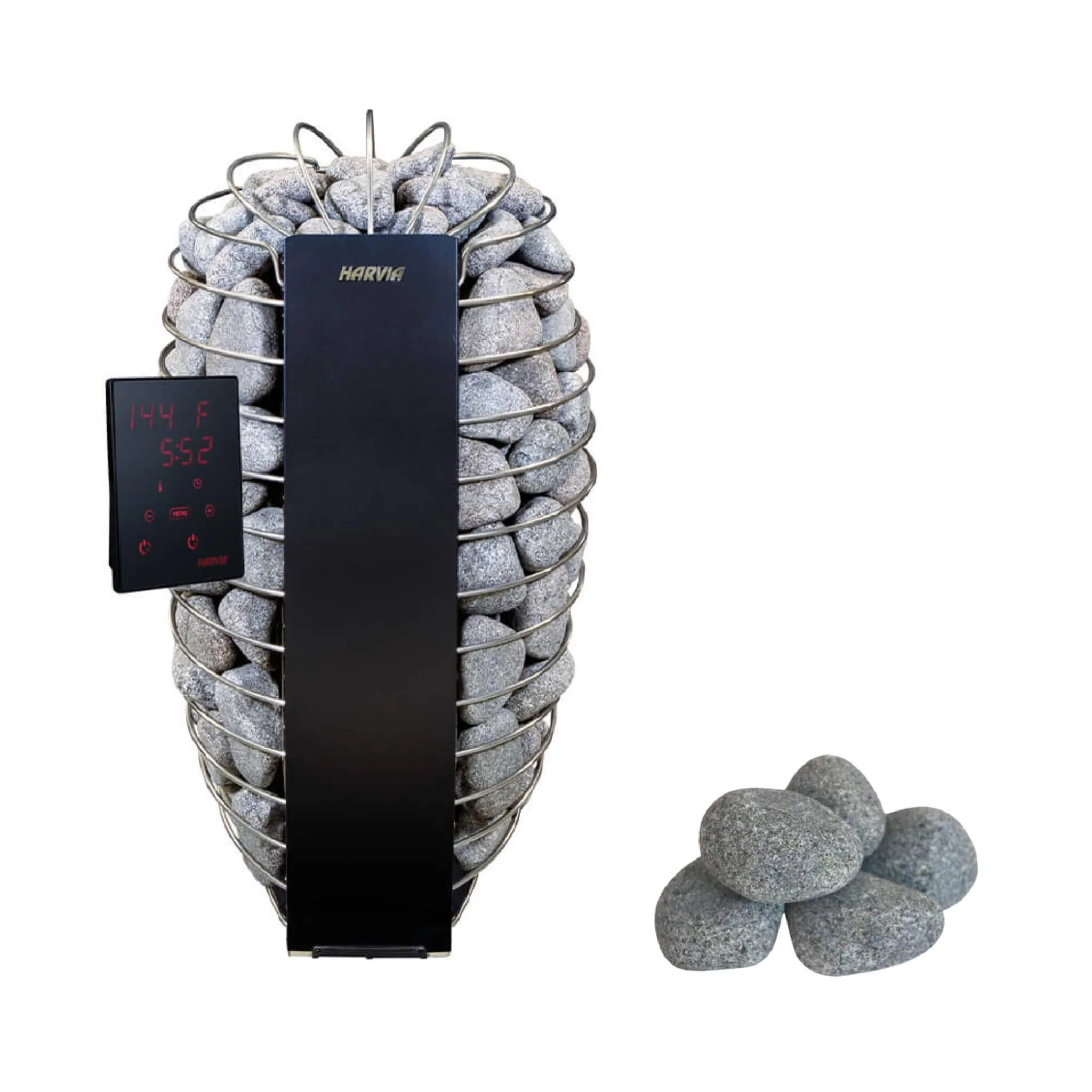 Harvia Spirit UL Certified Electric Sauna Heater With Digital Xenio Control Panel, WiFi Remote Control And Stones [SP60/80E] (SAK42565)