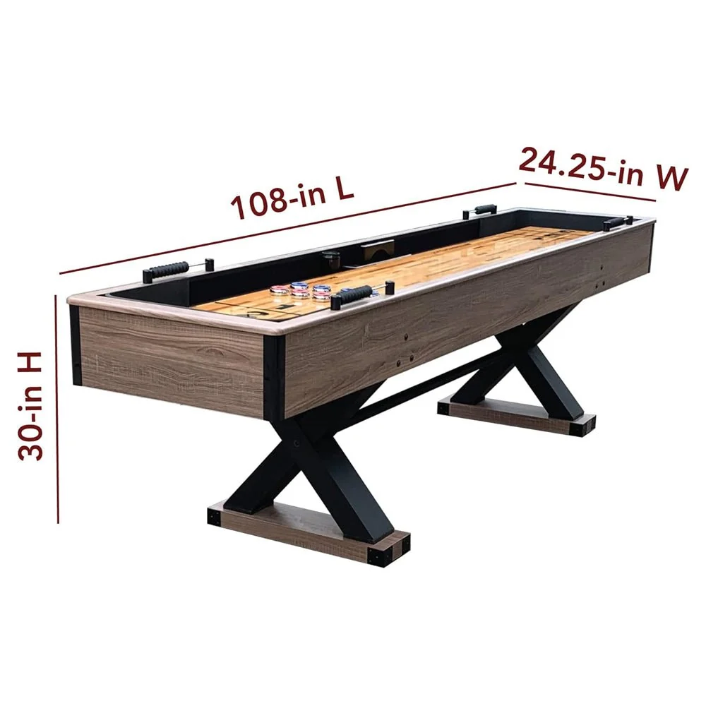 Hathaway Excalibur Rustic Shuffleboard Table With Leg Levelers, 9FT (96847512) - Image 11