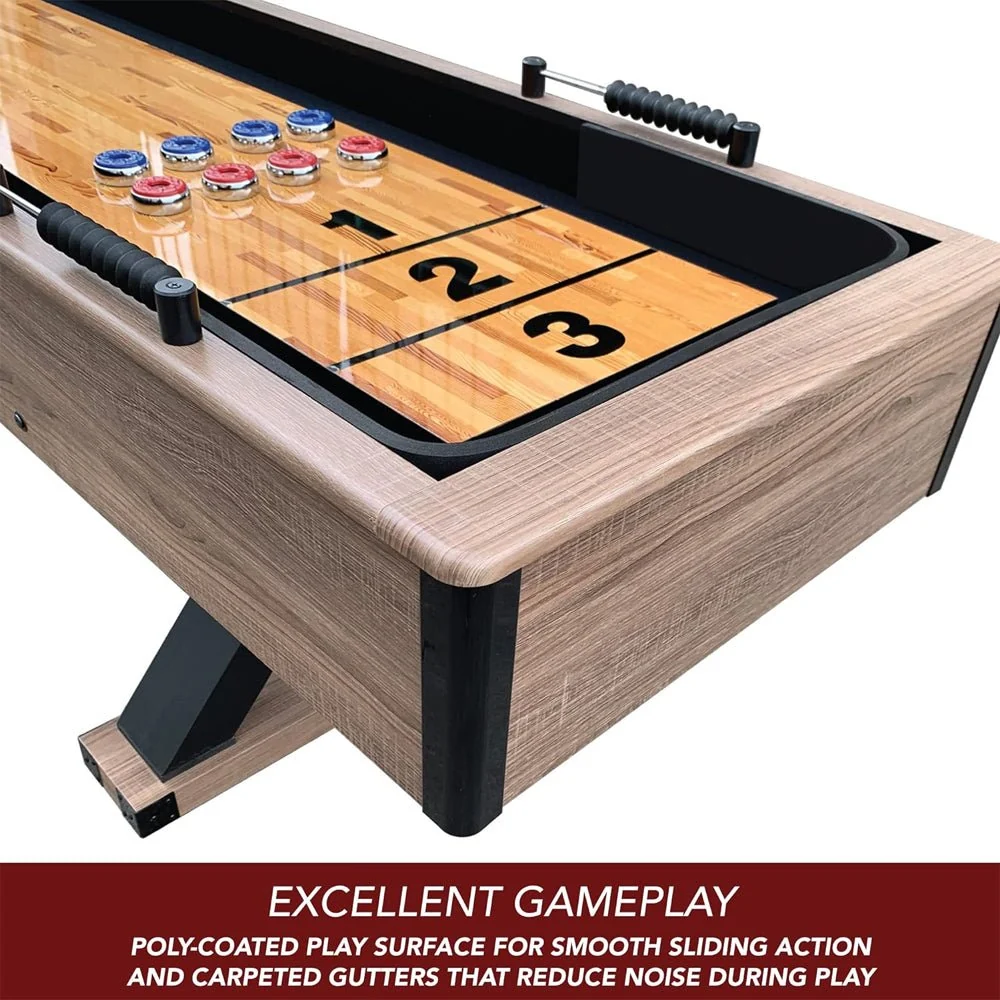 Hathaway Excalibur Rustic Shuffleboard Table With Leg Levelers, 9FT (96847512) - Image 5