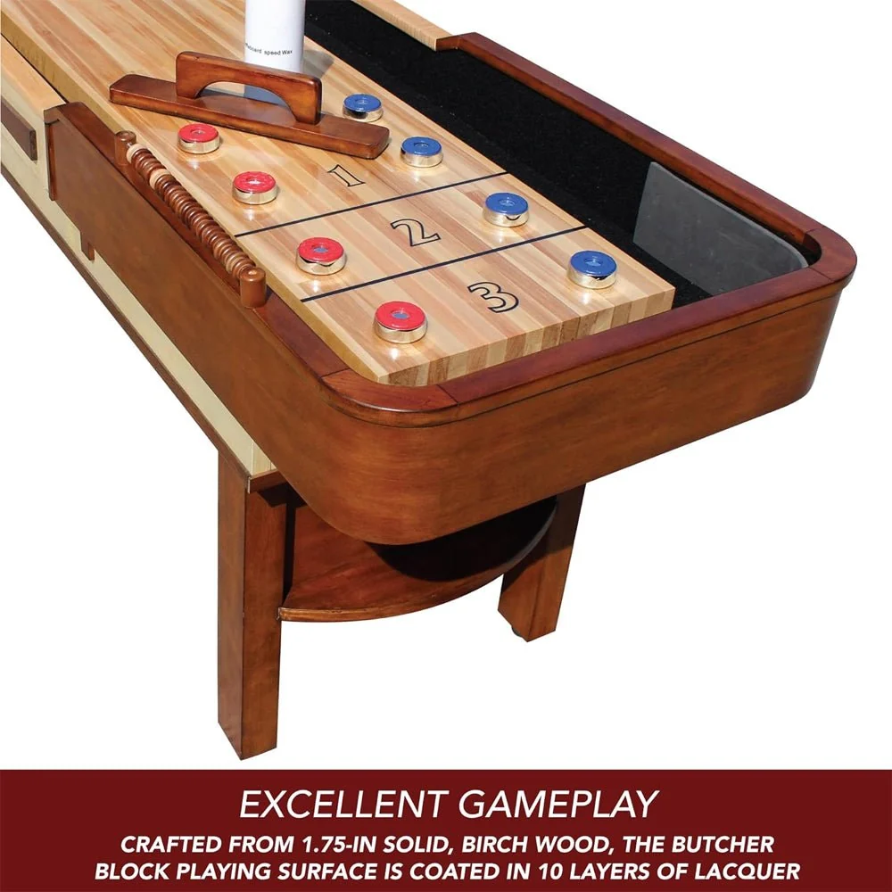 Hathaway Merlot Walnut Shuffleboard Table With Accessories, 12FT (94615283) - Image 5