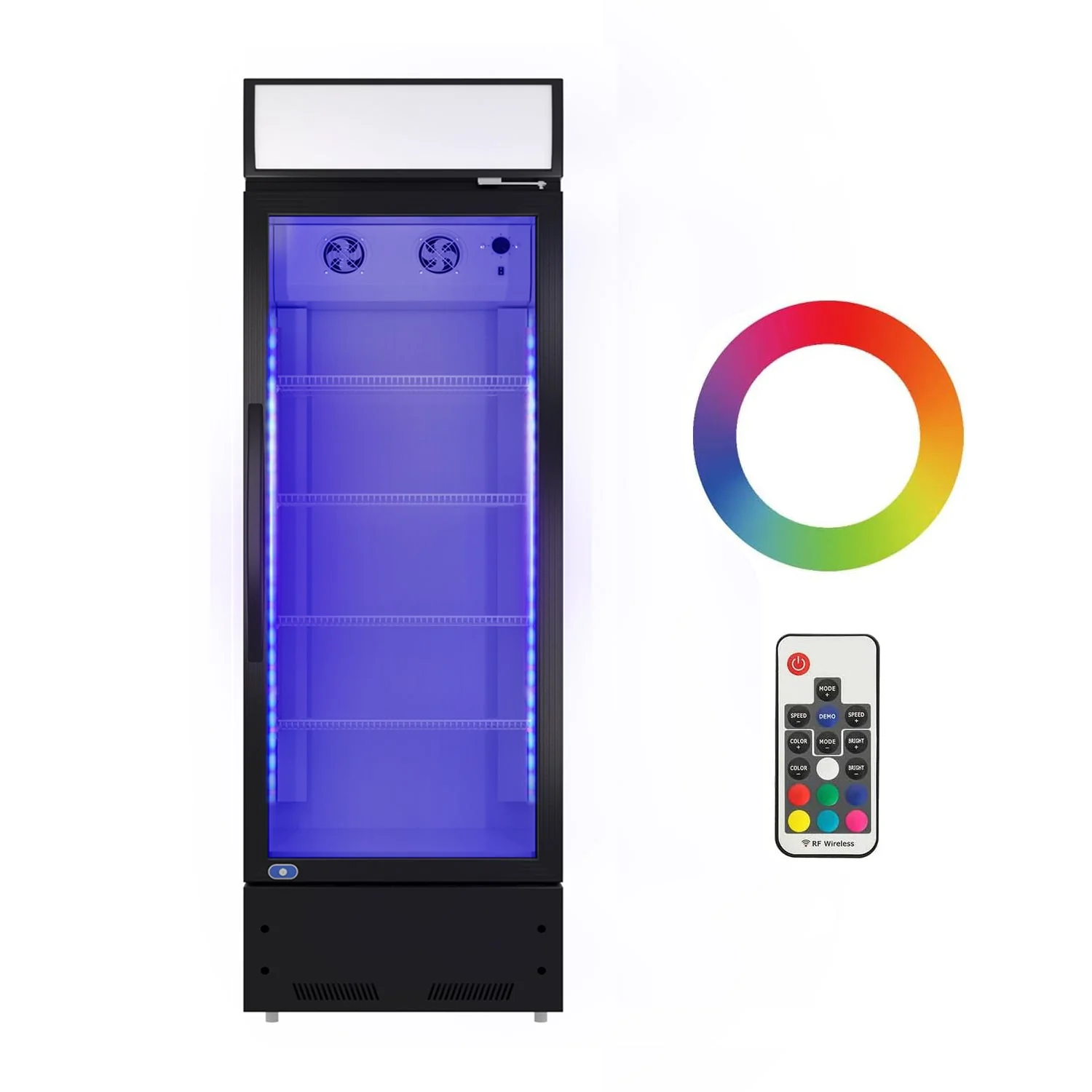 Heavy Duty Industrial Glass Door Beverage Merchandiser Refrigerator Cooler, 11 Cu.Ft (96804571) - Image 8
