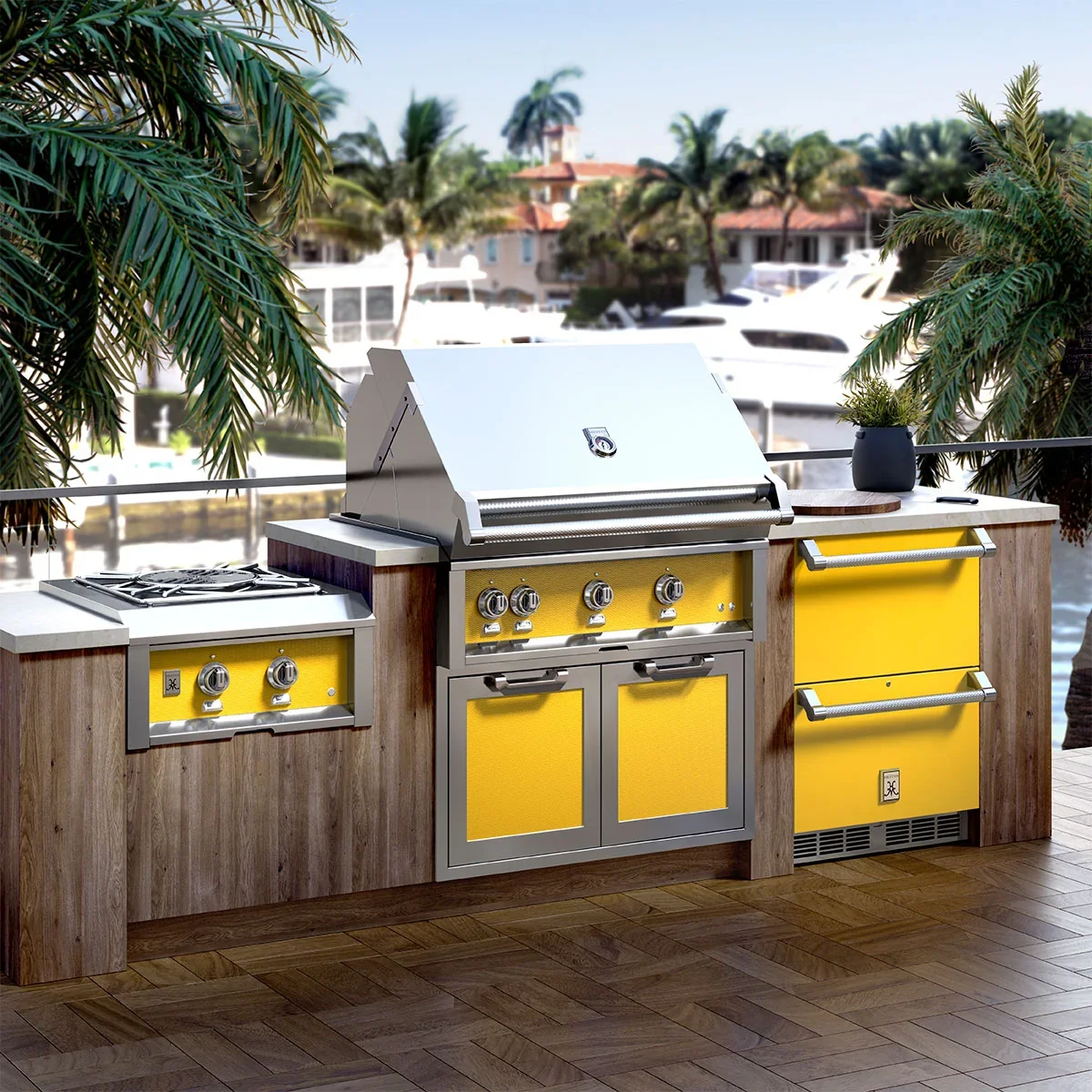 Hestan 36" Outdoor Built-In Grill with 3 Trellis Burners & Rotisserie Kit - GABR36 - Image 13