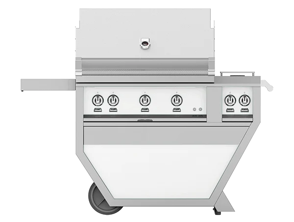 Hestan 36" Outdoor Built-In Grill with Deluxe Cart, 3-Trellis Burners, Double Side Burner & Rotisserie Kit - GABR36CX2 - Image 2