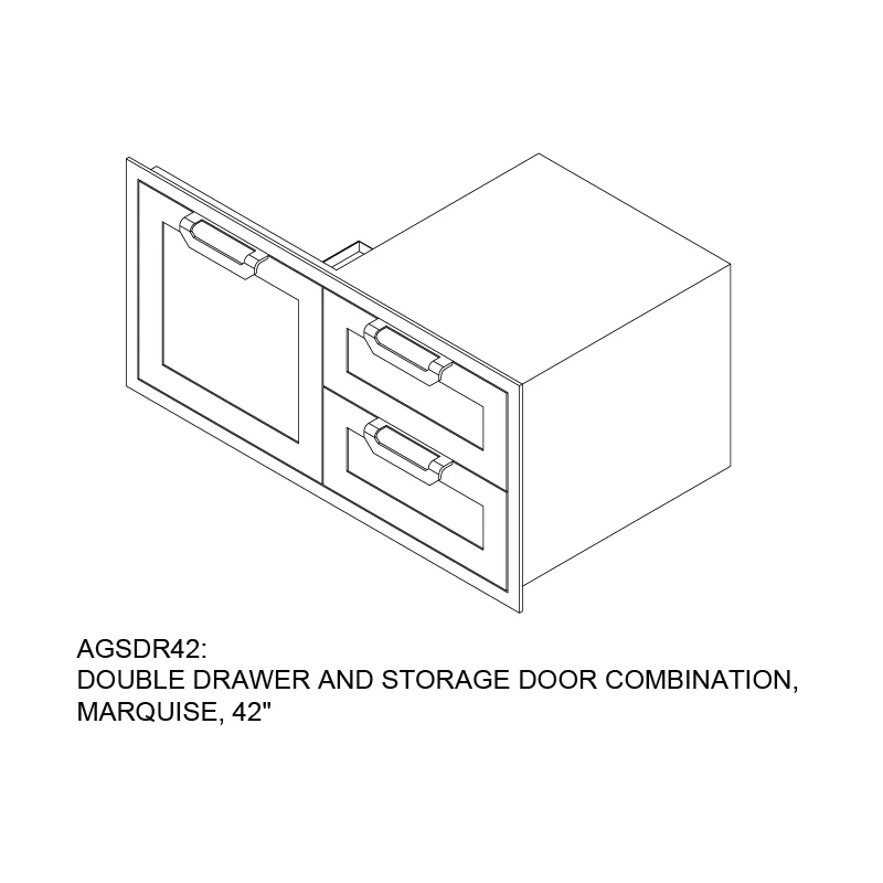 Hestan 42″ Marquise With Double Drawer And Storage Combination - AGSDR42 - Image 21