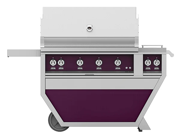 Hestan 42" Outdoor Built-In Grill with Deluxe Cart, 3-Trellis Burners, Sear Burner, Double Side Burner & Rotisserie Kit - GMBR42CX2 - Image 10