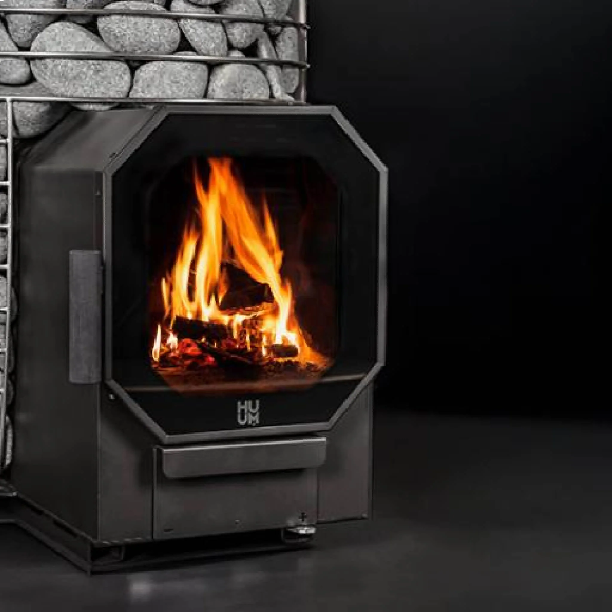 Huum Hive Flow LS 9.8KW Wood-Burning Sauna Stove With Firebox Extension & Sauna Stones [H1016012] (SAK53412) - Image 7