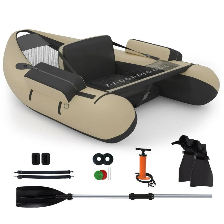 Inflatable Fishing Float Tube Boat With Pump & Fish Measure Ruler, 4.5FT (98736425) - Image 11