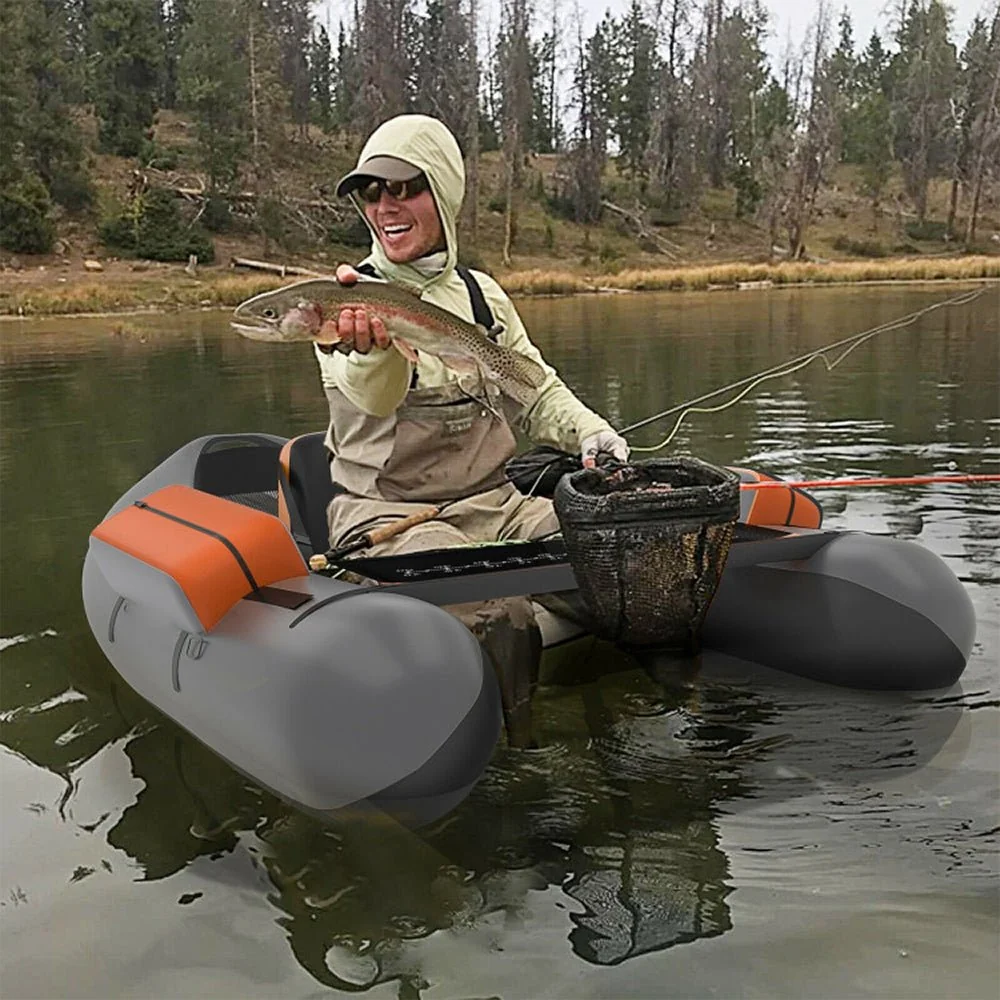 Inflatable Fishing Float Tube Boat With Pump & Fish Measure Ruler, 4.5FT (98736425) - Image 12