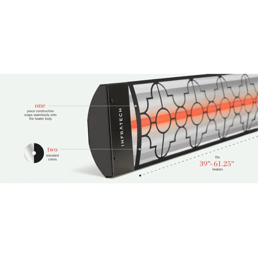 Infratech C Series Single Element with Mediterranean Motif C2024 2000 Watts 240V 8.33 Amps Infrared Electric Patio Heater 39 x 8.19 x 2.5 in. - 21-3015 - Image 9