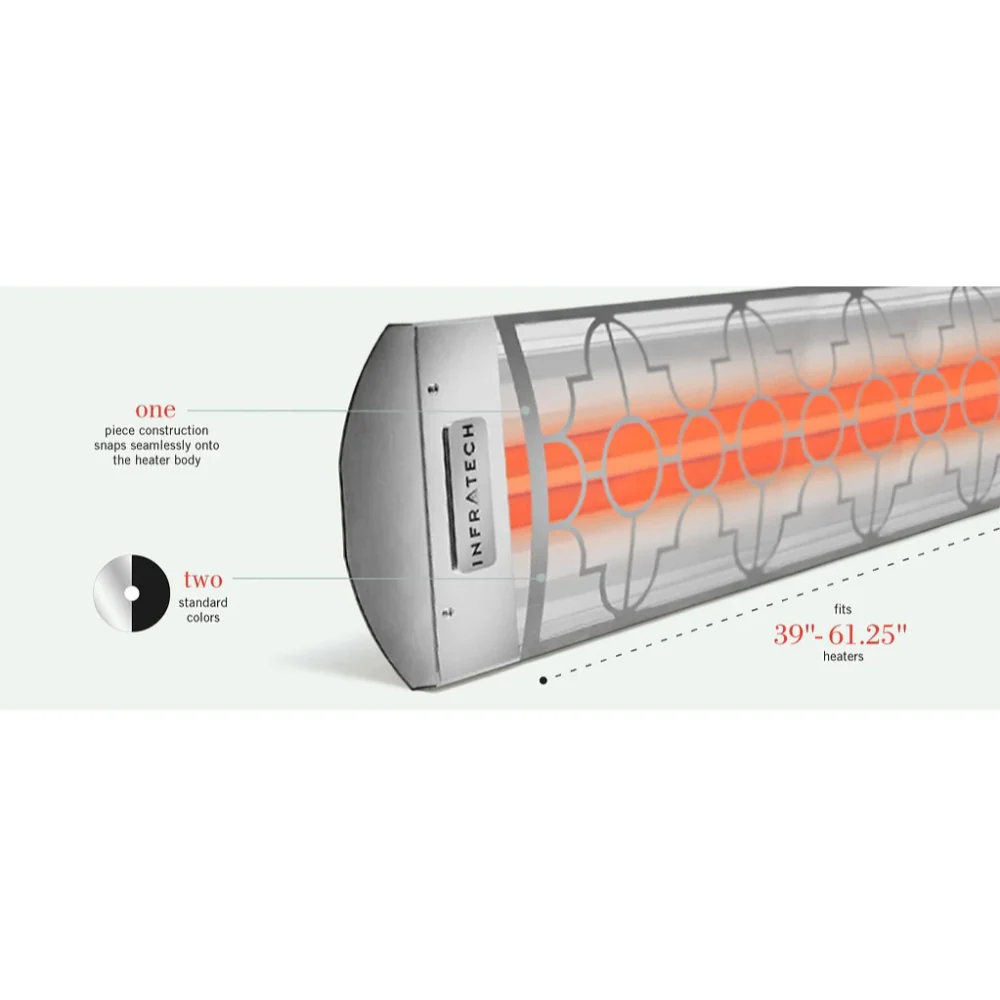 Infratech C Series Single Element with Mediterranean Motif C2024 2000 Watts 240V 8.33 Amps Infrared Electric Patio Heater 39 x 8.19 x 2.5 in. - 21-3015 - Image 10