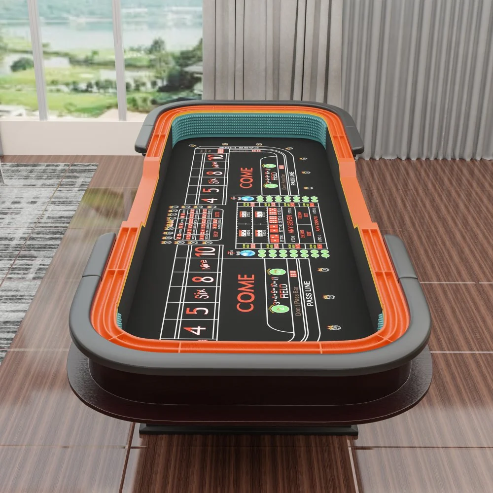 INO Premium Black Casino-Grade Deluxe Craps Dice Table With Diamond Rubber Bumper, 12FT (93816472) - Image 2