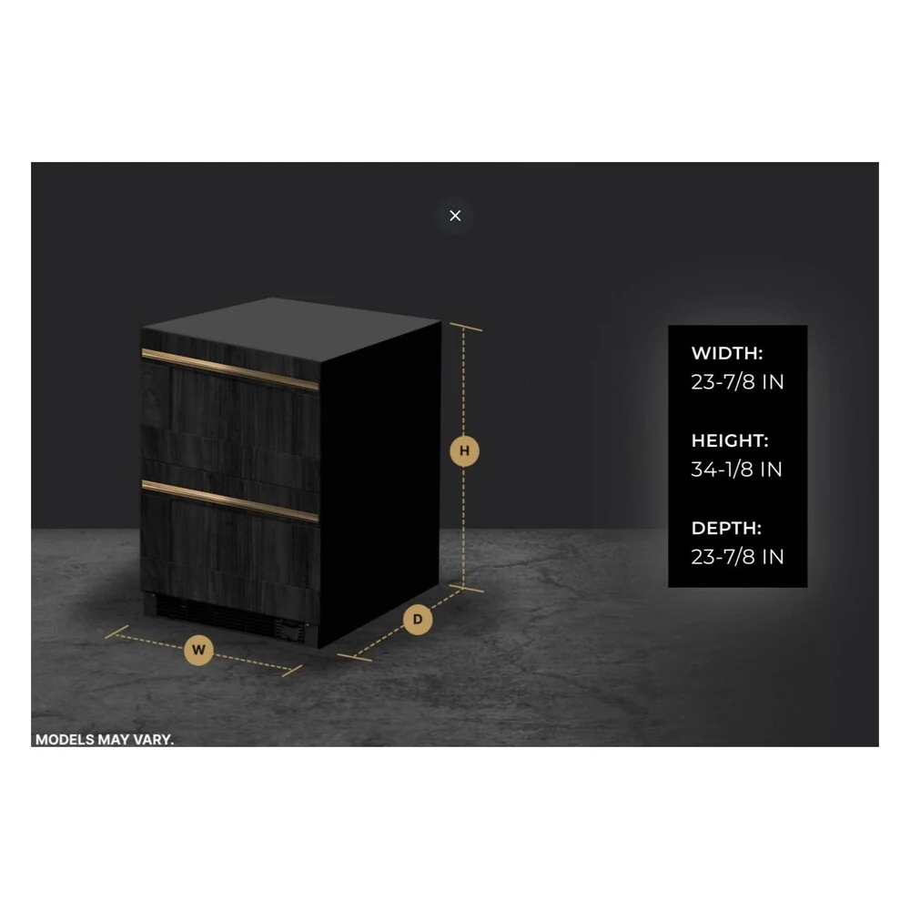 JennAir 24 inch Double Drawer Refrigerator/Freezer with 4.7 cu. ft. Capacity, Obsidian Interior, LED Lighting in Panel Ready, JUCFP242HX - Image 8