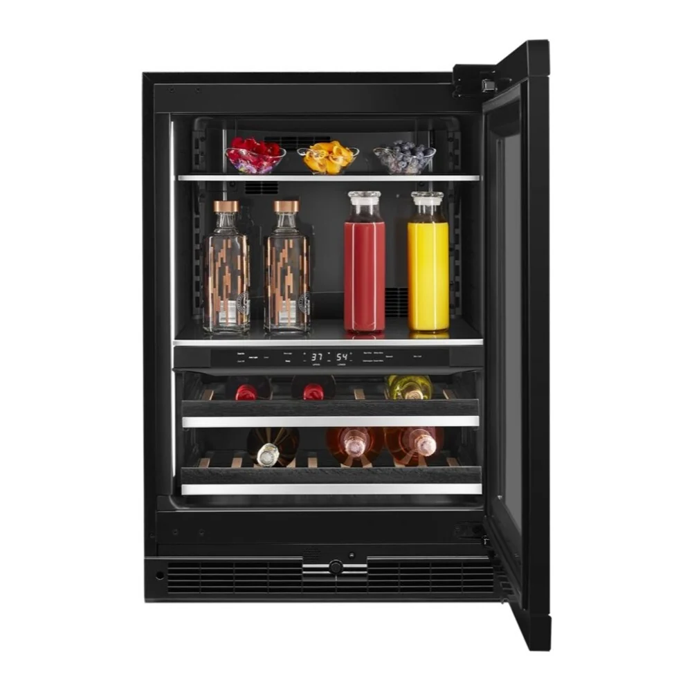JennAir 24 inch Under Counter Beverage Center with Dual Temperature Zones, UV-Resistant Thermal Glass in Panel Ready, JUBFX242HX - Image 3