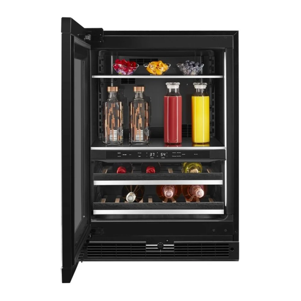JennAir 24 inch Under Counter Beverage Center with Dual Temperature Zones, UV-Resistant Thermal Glass in Panel Ready, JUBFX242HX - Image 4