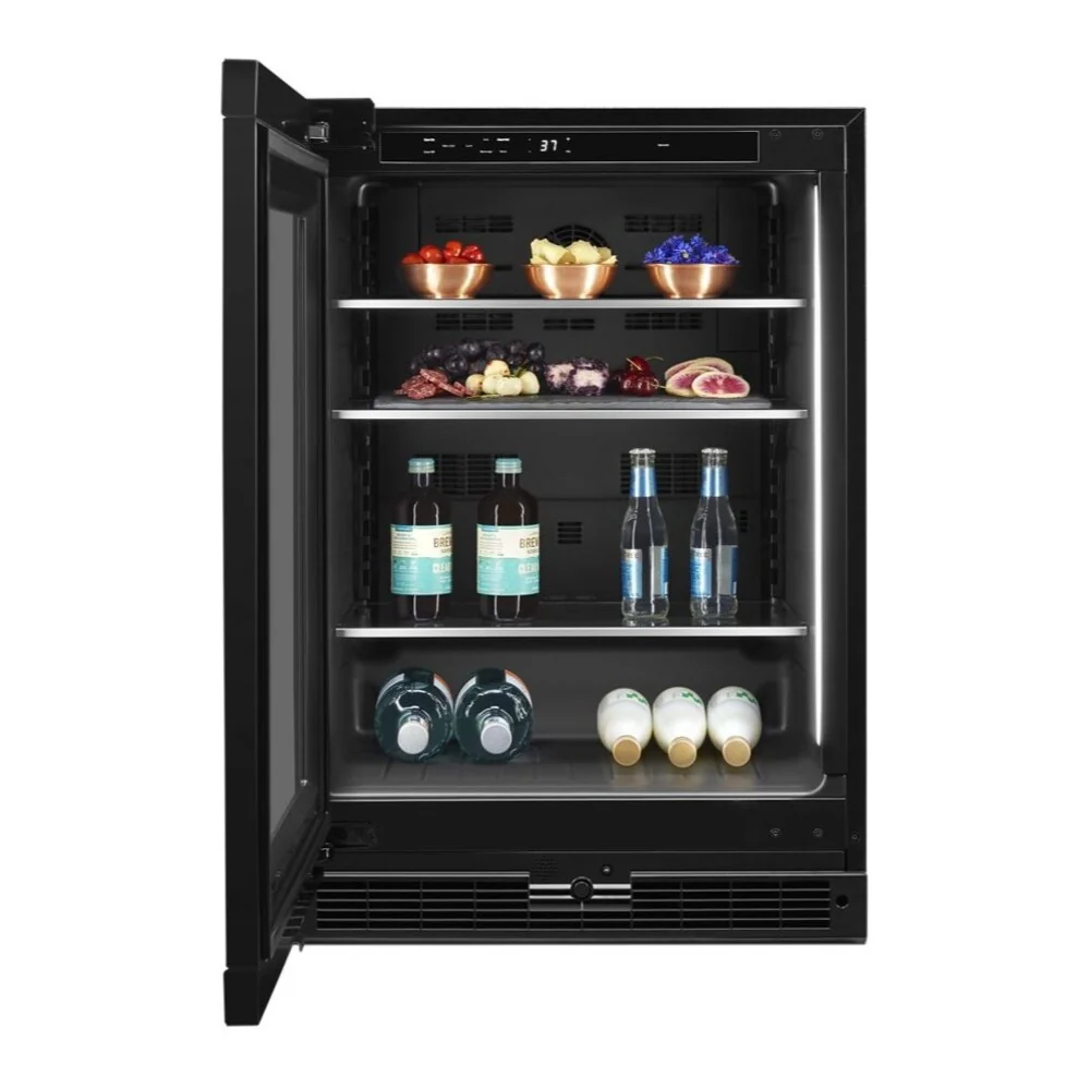 JennAir 24 inch Under Counter Glass Door Refrigerator with 5.2 cu. ft. Capacity, Obsidian Interior and LED Lighting in Panel Ready, JUGF*242HX - Image 3