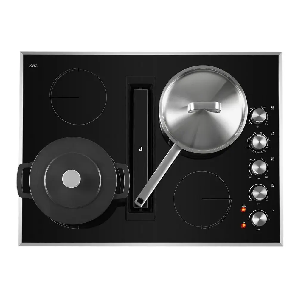 JennAir 30 inch Electric Downdraft Cooktop with 4 Elements, Perimetric Extraction, DuraFinish Glass Protection, and Hot Surface Indicator Light, JED3430G* - Image 3