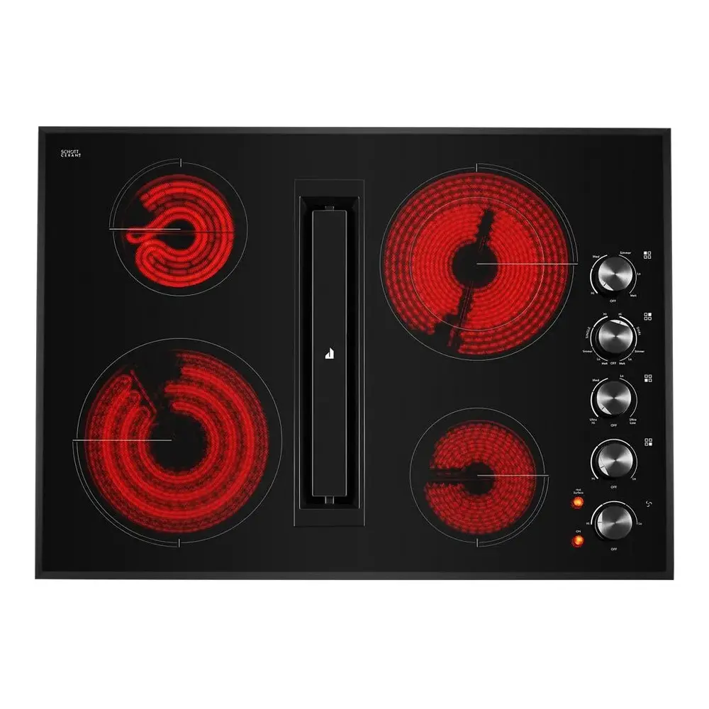 JennAir 30 inch Electric Downdraft Cooktop with 4 Elements, Perimetric Extraction, DuraFinish Glass Protection, and Hot Surface Indicator Light, JED3430G* - Image 7