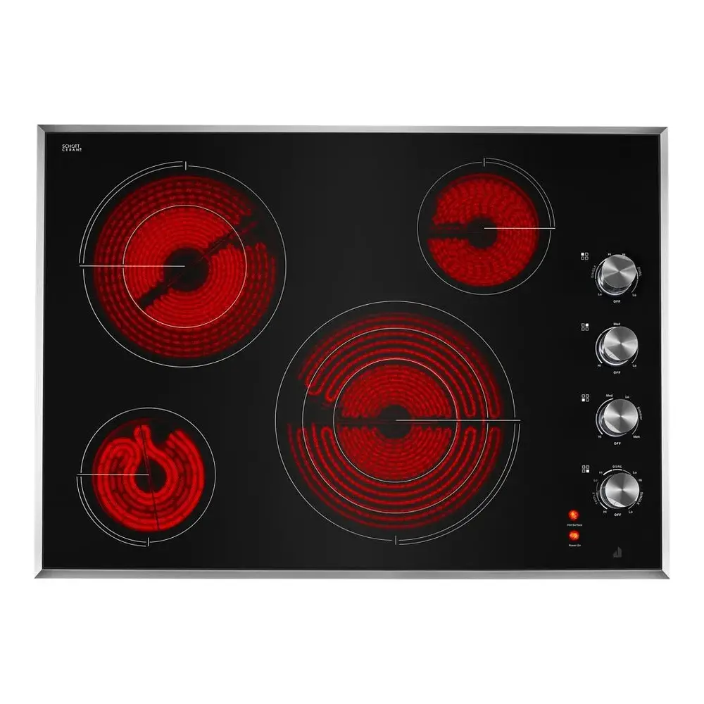 JennAir 30 inch Electric Radiant Cooktop with 4 Elements, Halo-Effect Knobs, Simmer Function, Melt Function, Hot Surface Indicators, ADA Compliant, JEC3430H* - Image 2