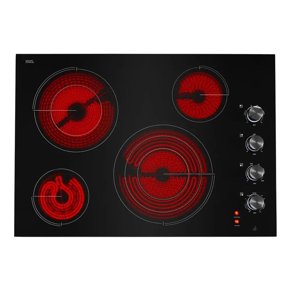 JennAir 30 inch Electric Radiant Cooktop with 4 Elements, Halo-Effect Knobs, Simmer Function, Melt Function, Hot Surface Indicators, ADA Compliant, JEC3430H* - Image 4