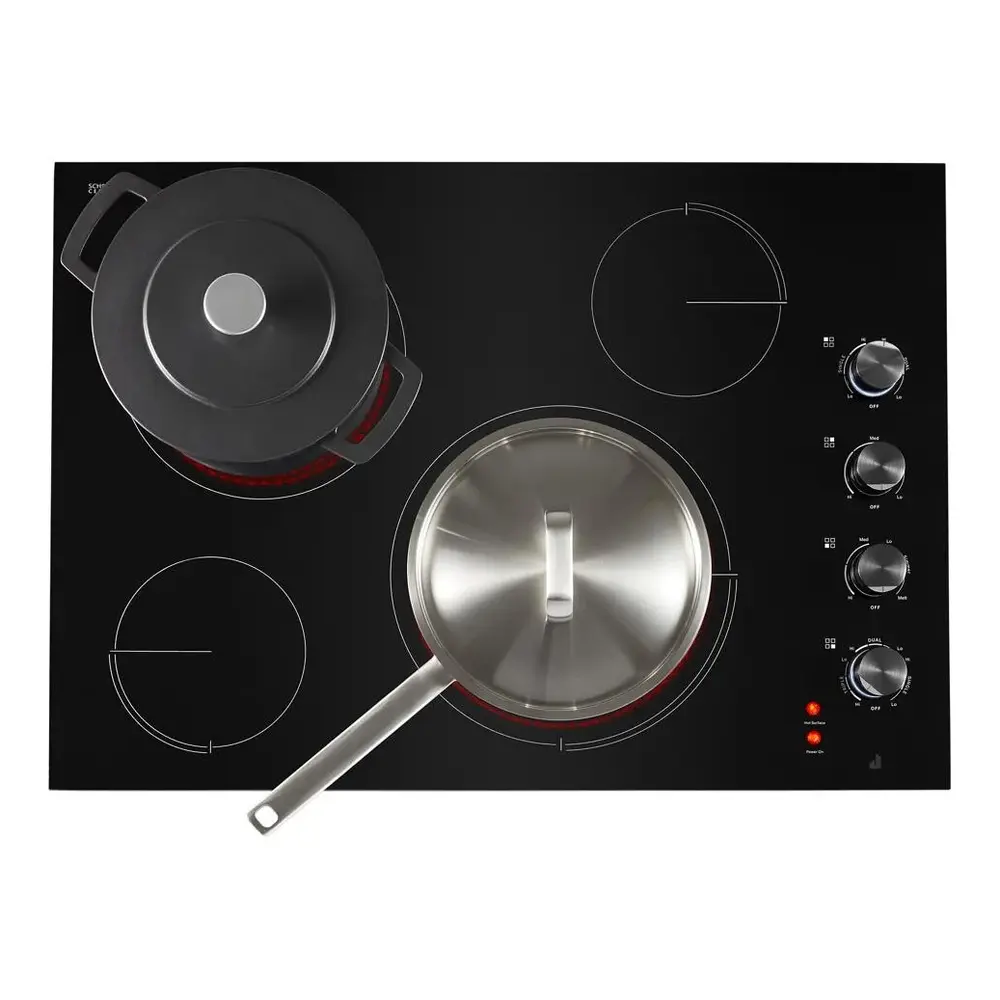 JennAir 30 inch Electric Radiant Cooktop with 4 Elements, Halo-Effect Knobs, Simmer Function, Melt Function, Hot Surface Indicators, ADA Compliant, JEC3430H* - Image 5