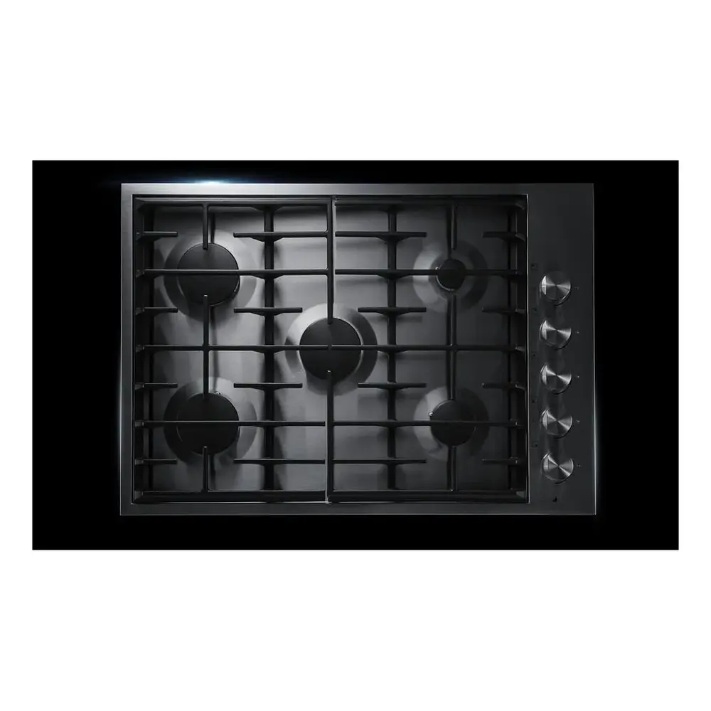JennAir 30 inch Euro-Style Gas Cooktop with 5 Sealed Burners, 18000 BTU Brass PowerBurner, Simmer Burner, and Infinite Burner Control Settings in Stainless Steel, JGC7530BS - Image 2