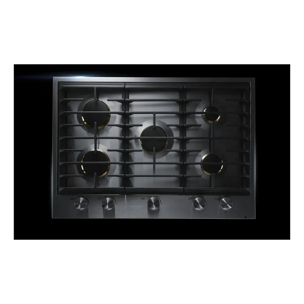 JennAir 30 inch Gas Cooktop with 5 Sealed Brass Burners, White LED Burner Indicator, Single Point Electronic Ignition and Flame-Sensing Re-ignition in Stainless Steel, JGC3530GS - Image 2