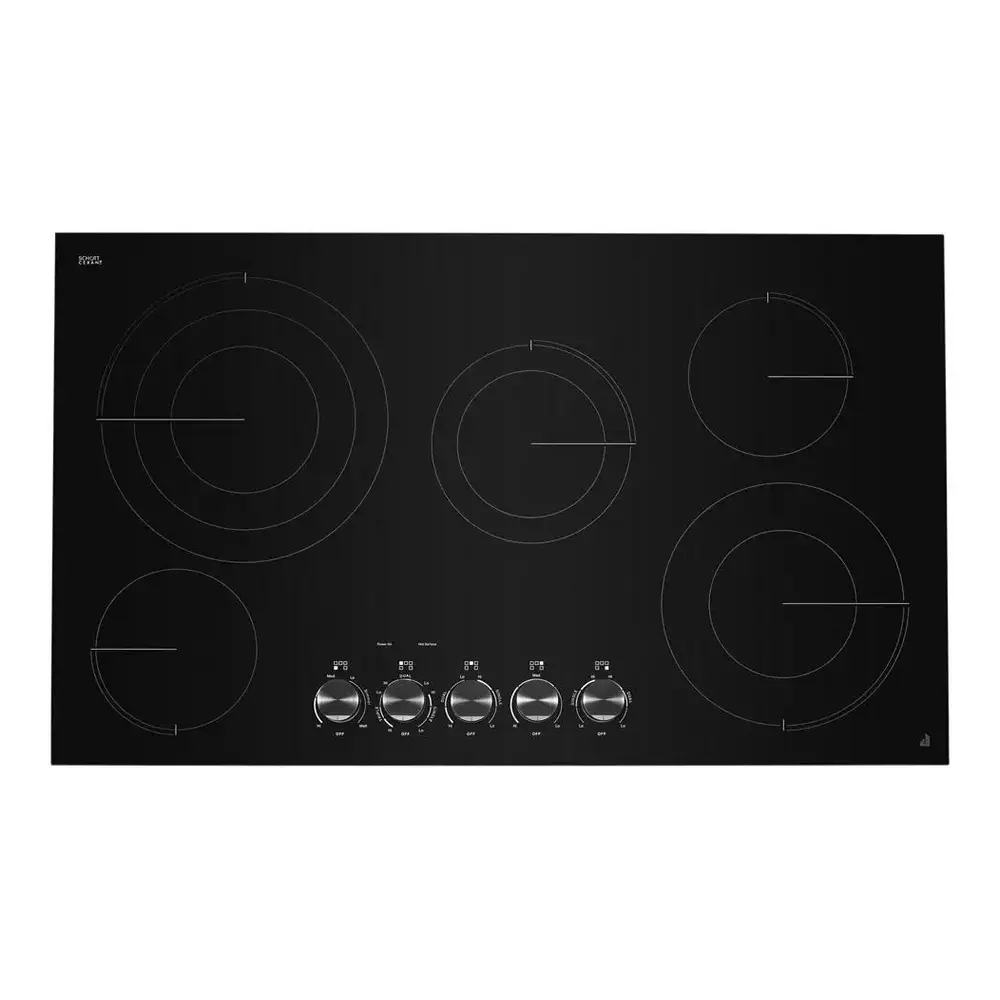 JennAir 36 inch Electric Radiant Cooktop with 5 Elements, Halo-Effect Knobs, Simmer Function, Melt Function, Hot Surface Indicators, ADA Compliant, JEC3536H* - Image 3