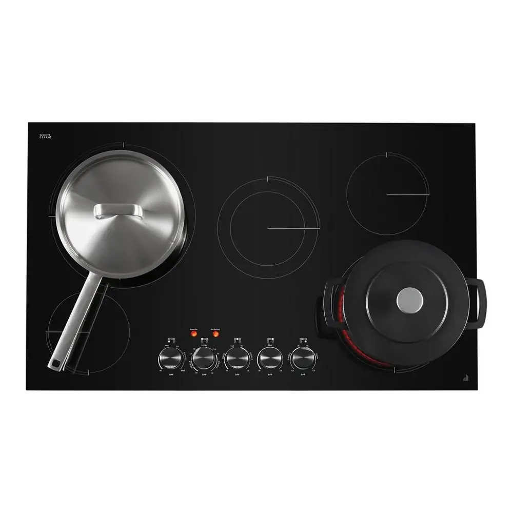 JennAir 36 inch Electric Radiant Cooktop with 5 Elements, Halo-Effect Knobs, Simmer Function, Melt Function, Hot Surface Indicators, ADA Compliant, JEC3536H* - Image 7