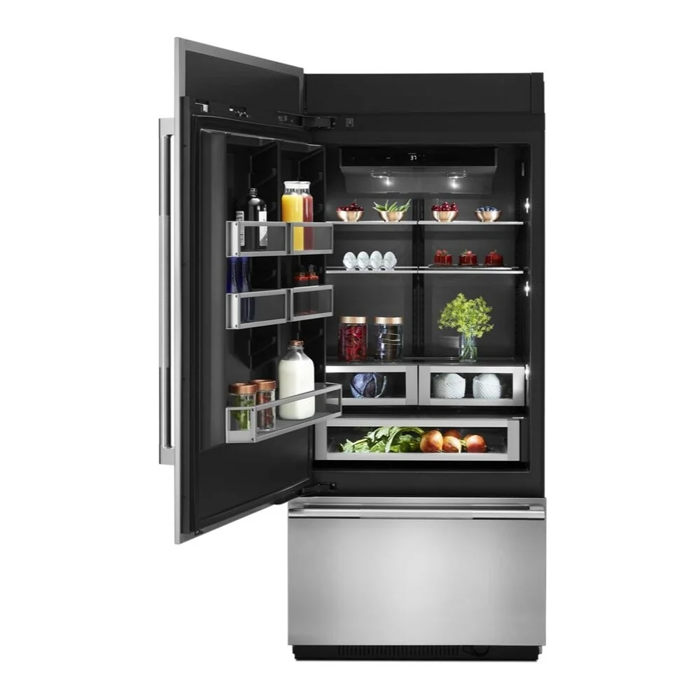 JennAir 36 inch Fully Integrated Built-In Bottom Freezer with 20.86 cu. ft. Total Capacity, and Obsidian Interior in Panel Ready, JB36NXFX*E - Image 4