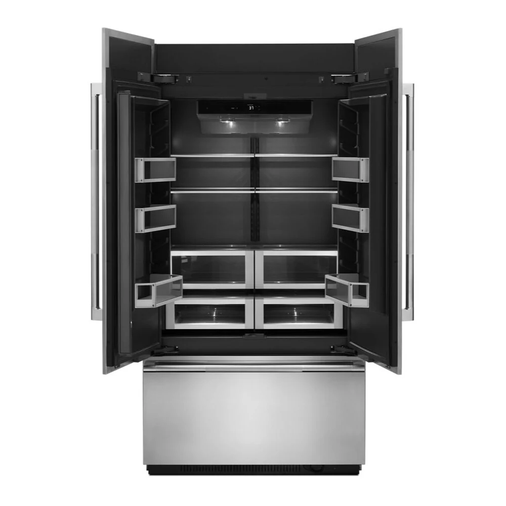 JennAir 42 inch French Door Refrigerator with 24.17 cu. ft. Capacity, TwinFresh Climate Control System, Obsidian Interior in Panel Ready, JF42NXFXDE